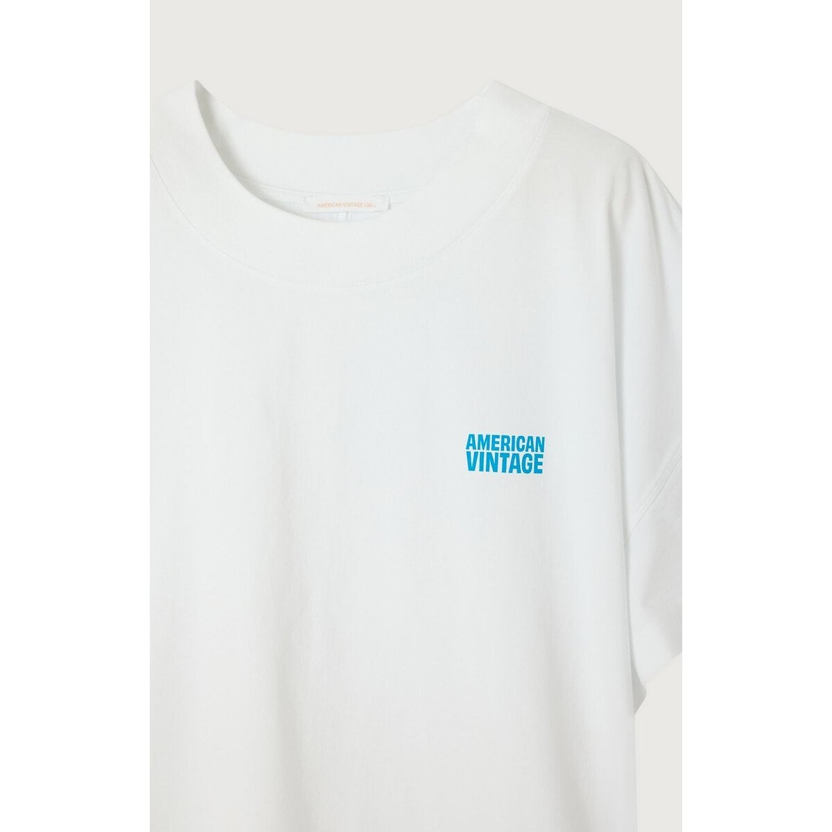 Gixy Loose-Fitting Crew Neck T-Shirt with Short Sleeves white, AMERICAN VINTAGE