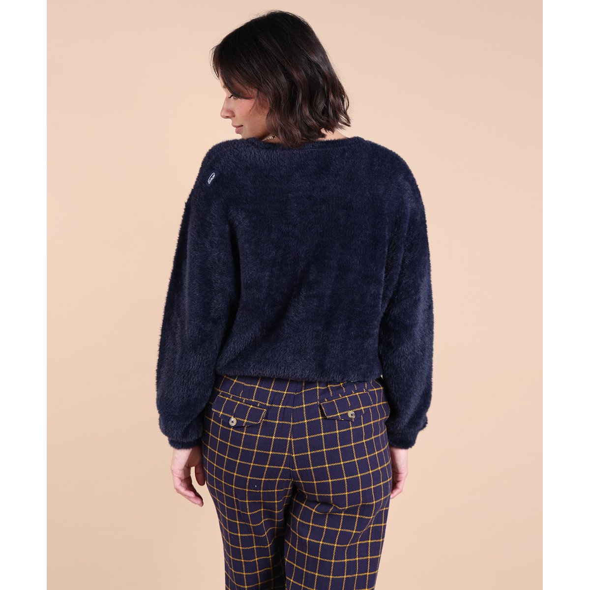 Pull doux coloré PERSEPHONE deep marine, OXBOW