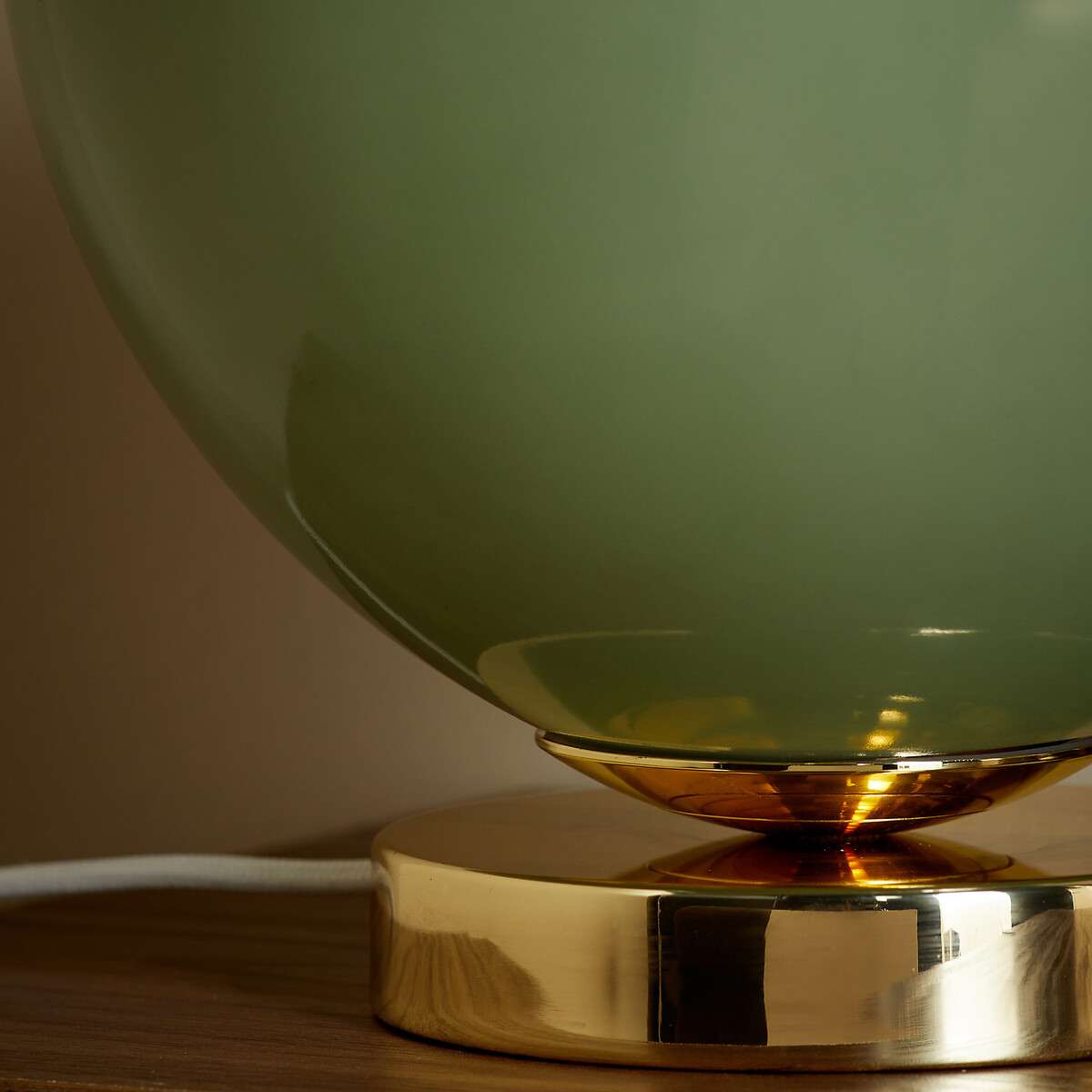 MADE.COM Adrianne Glass Dome Table Lamp green, MADE