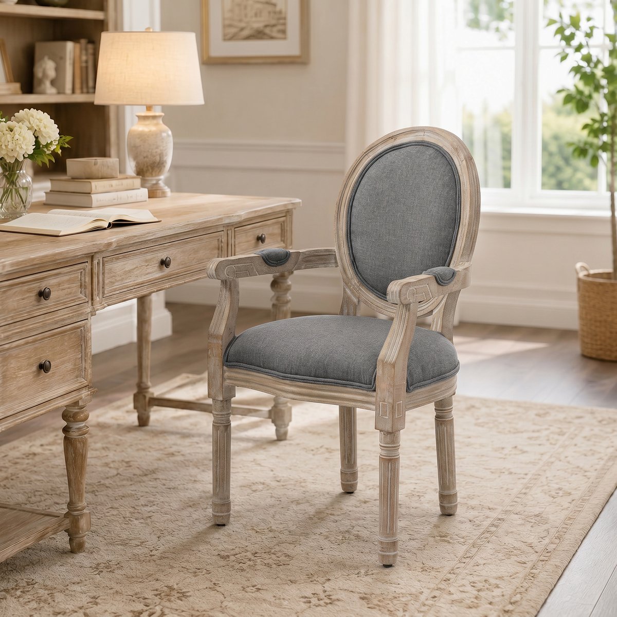Chaise de salle à manger Bois Gris gris, HOMCOM