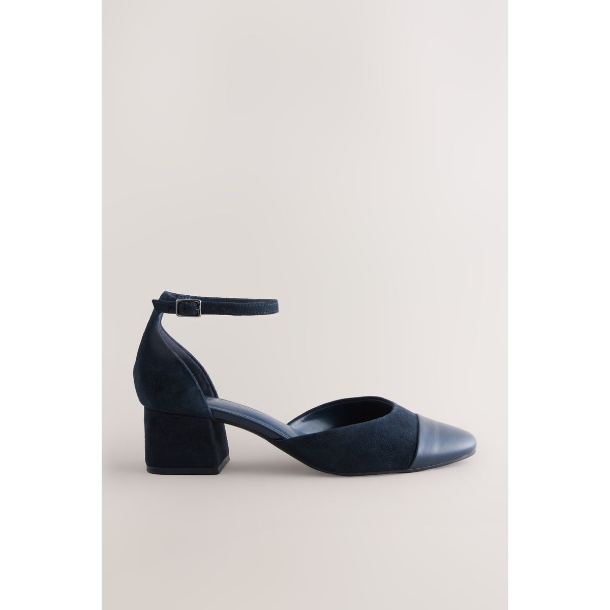 Chaussures en cuir à renfort bleu marine, NEXT