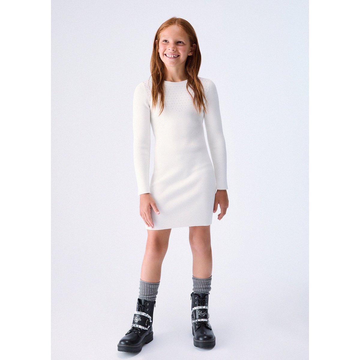 Robe courte en maille blanc, LIU JO