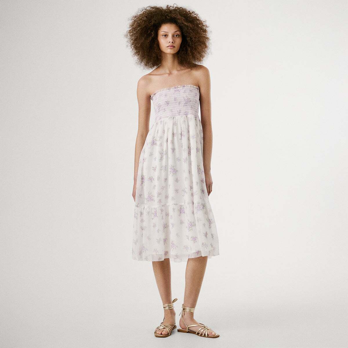 Jupe Longue À Imprimé Floral blanche mousse, PEPE JEANS