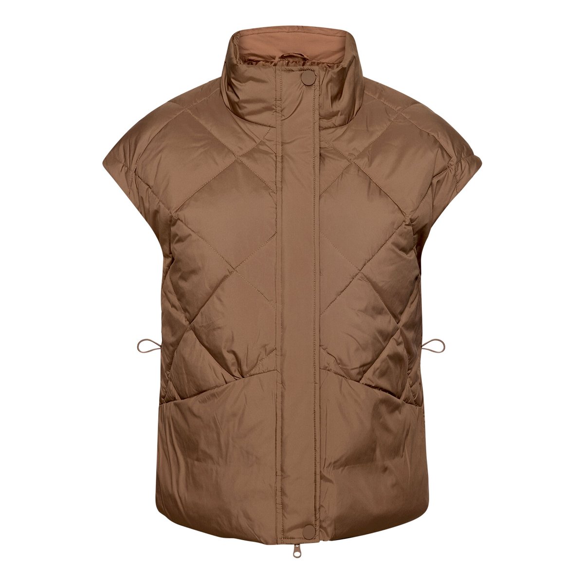 Veste matelassée à col droit dark coffee, BETTY BARCLAY