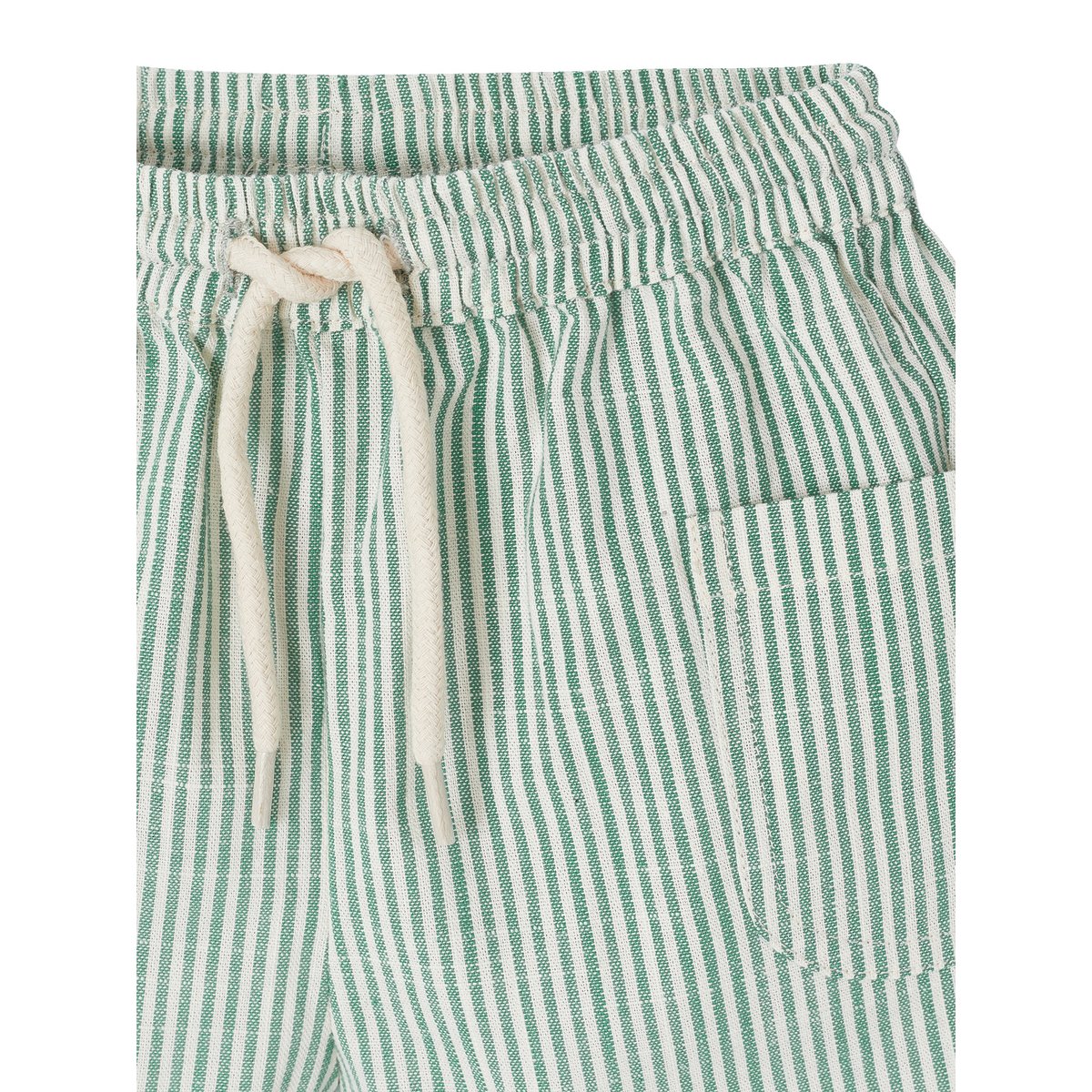 Short bébé rayé rayé vert, VERTBAUDET