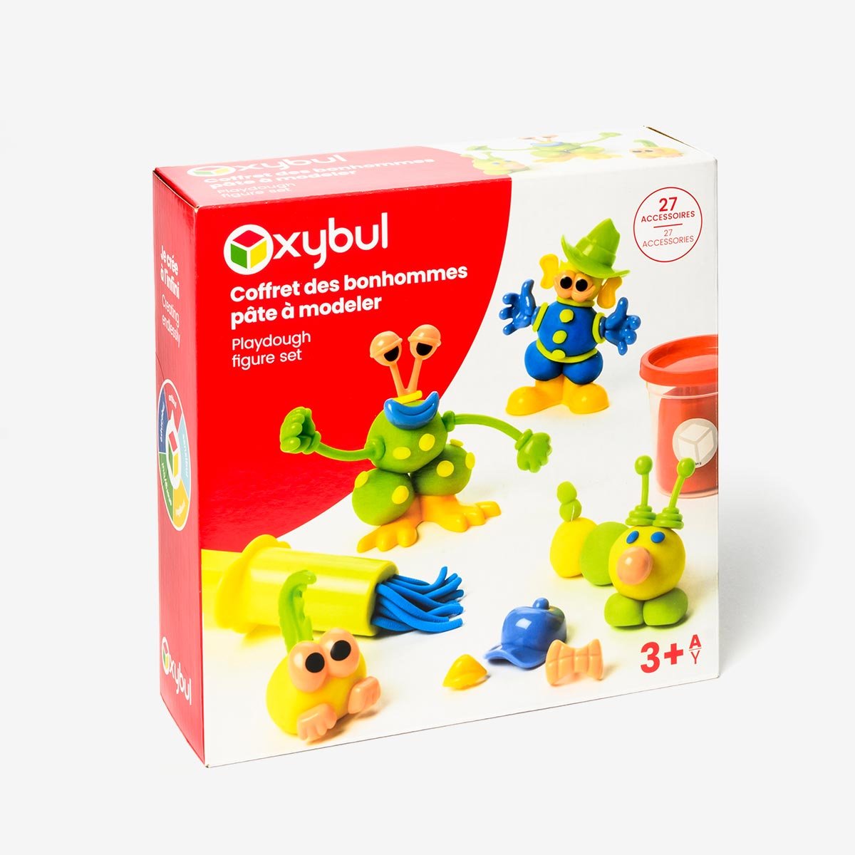 Coffret de pâte à modeler bonhommes blanc, OXYBUL