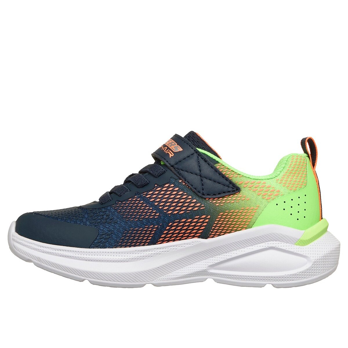 Kids Microspec Max Velocity Trainers navy blue/green, SKECHERS