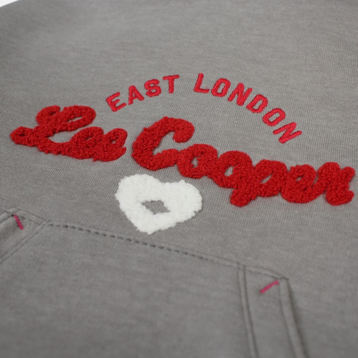 Sweat à capuche imprimé, coupe décontractée et manches longues POP GIRL gris, LEE COOPER