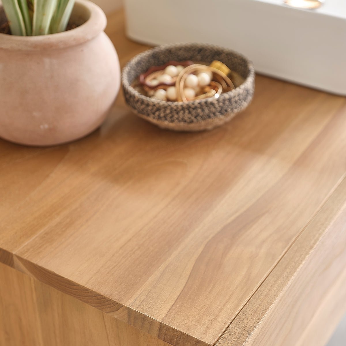 Meuble de salle de bain en teck massif 135 cm NOA naturel, BERAH GETAH
