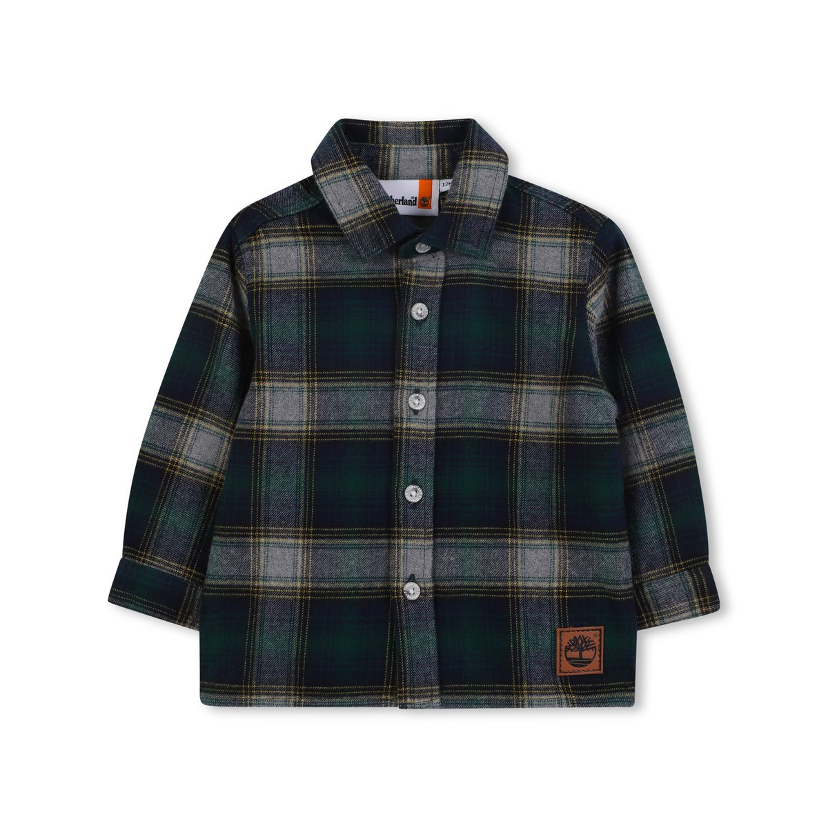 Chemise à carreaux en coton bottle green, TIMBERLAND