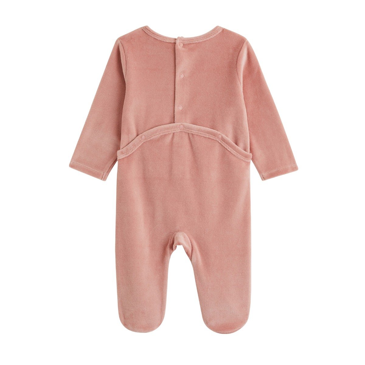 Lot de 2 pyjamas bébé en velours rose, PETIT BEGUIN