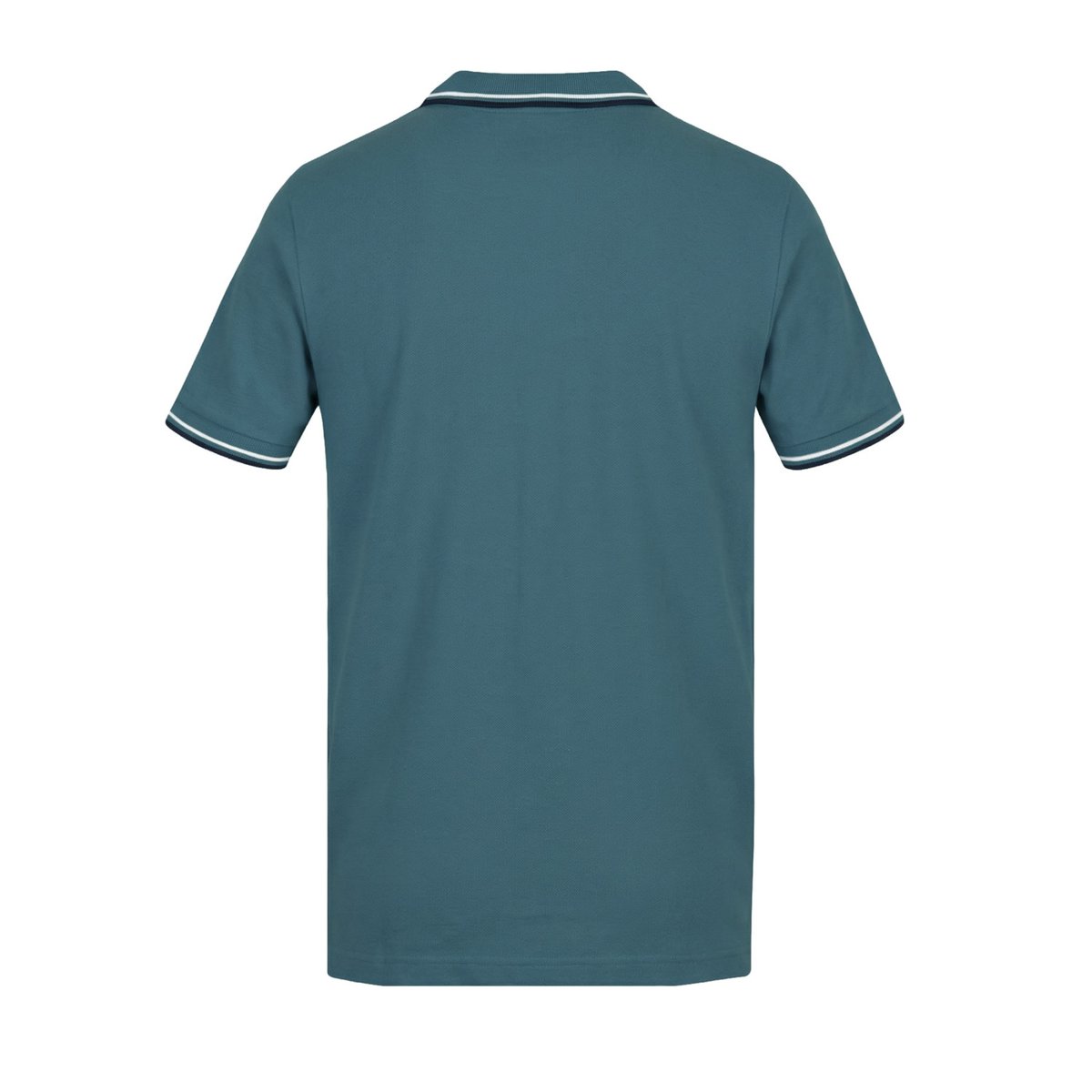 Polo piqué de coton bleu/noir/blanc, UMBRO