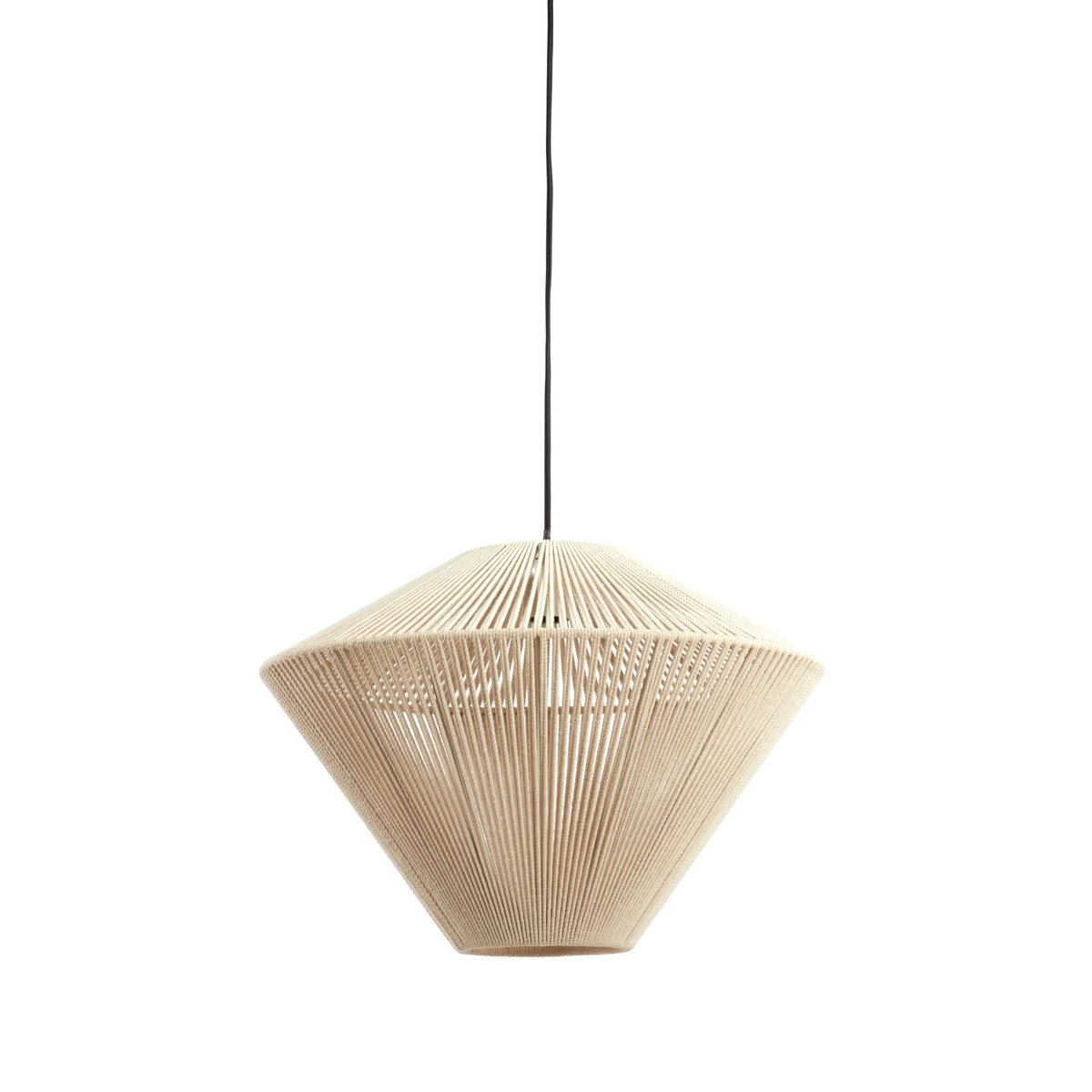 Lampe Suspendue Textiles FELIDA crème, LIGHT & LIVING 