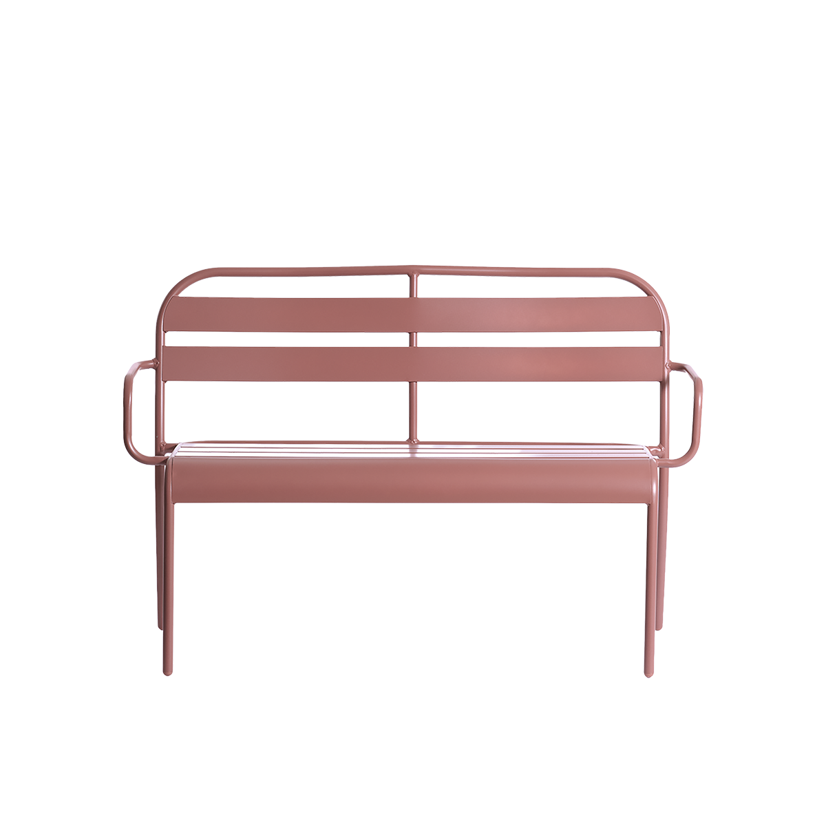 Banc de jardin en aluminium 2 places  ZEPHIR framboise, BERAH GETAH