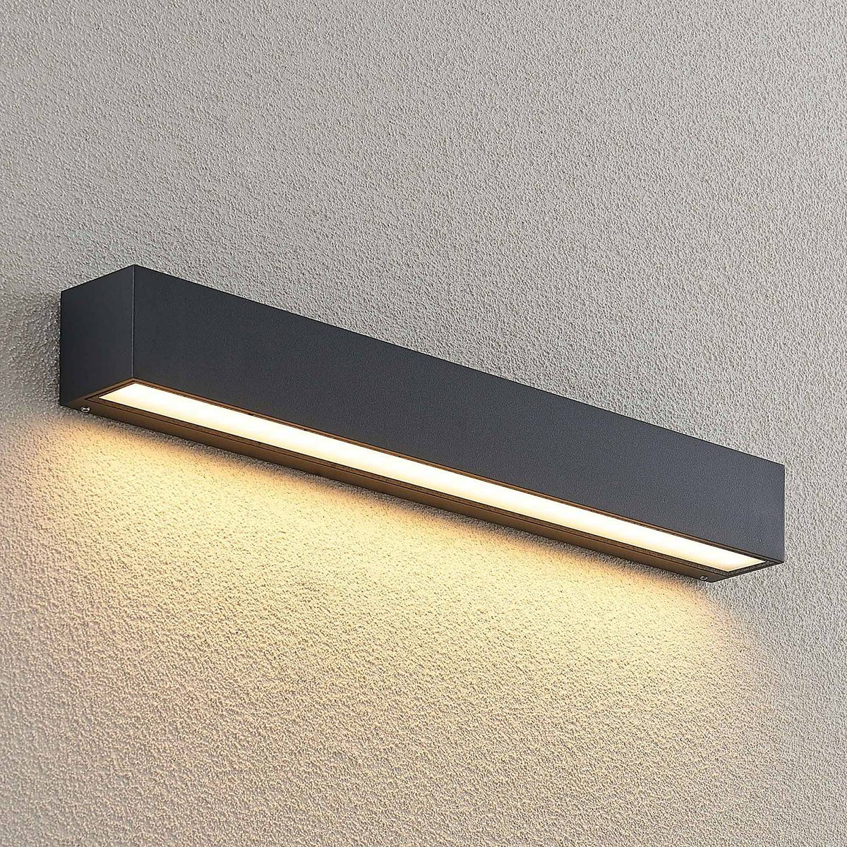 Applique extérieure en aluminium moderneLED anthracite, transparent, LUCANDE