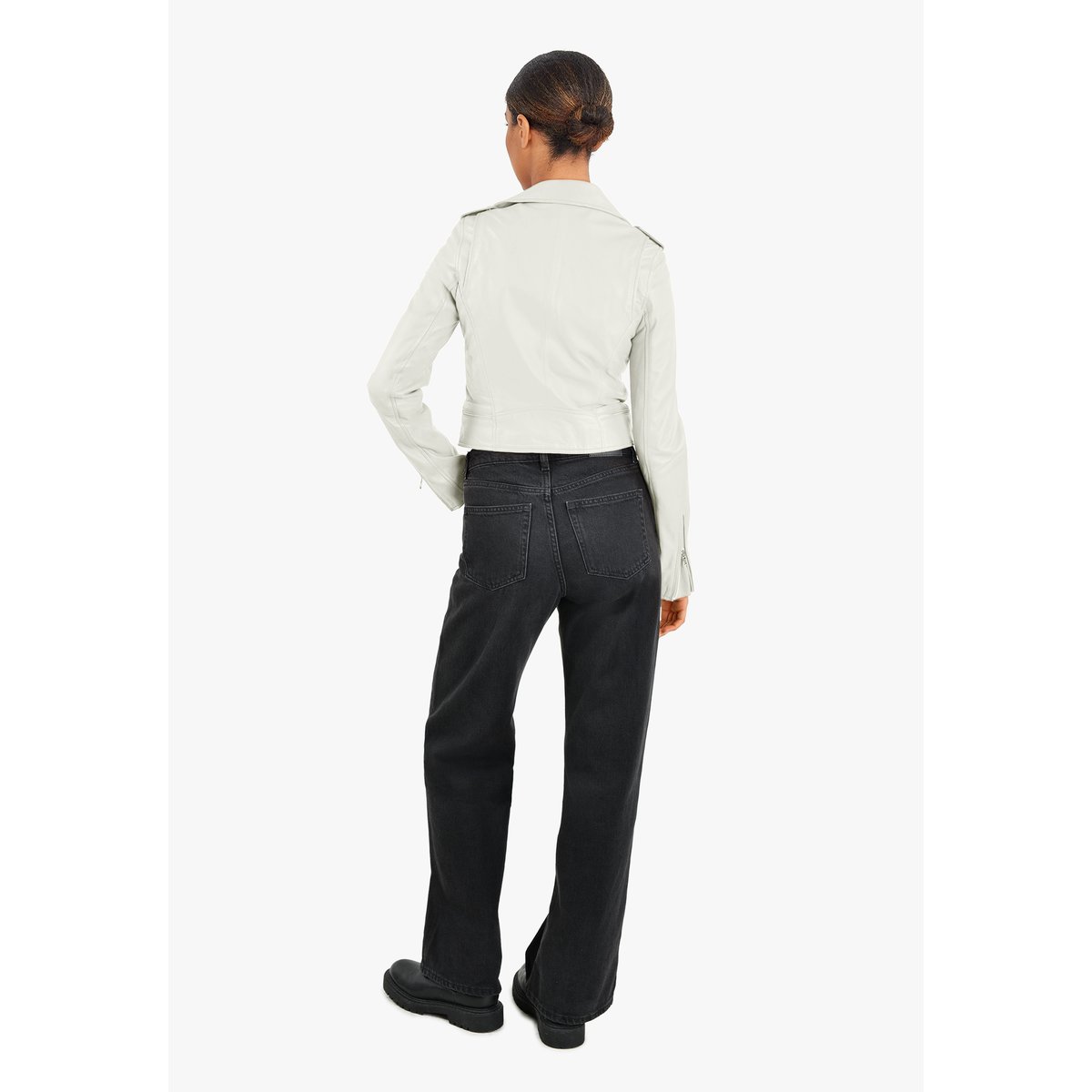 Blouson Court Style Perfecto Yoko blanc, OAKWOOD