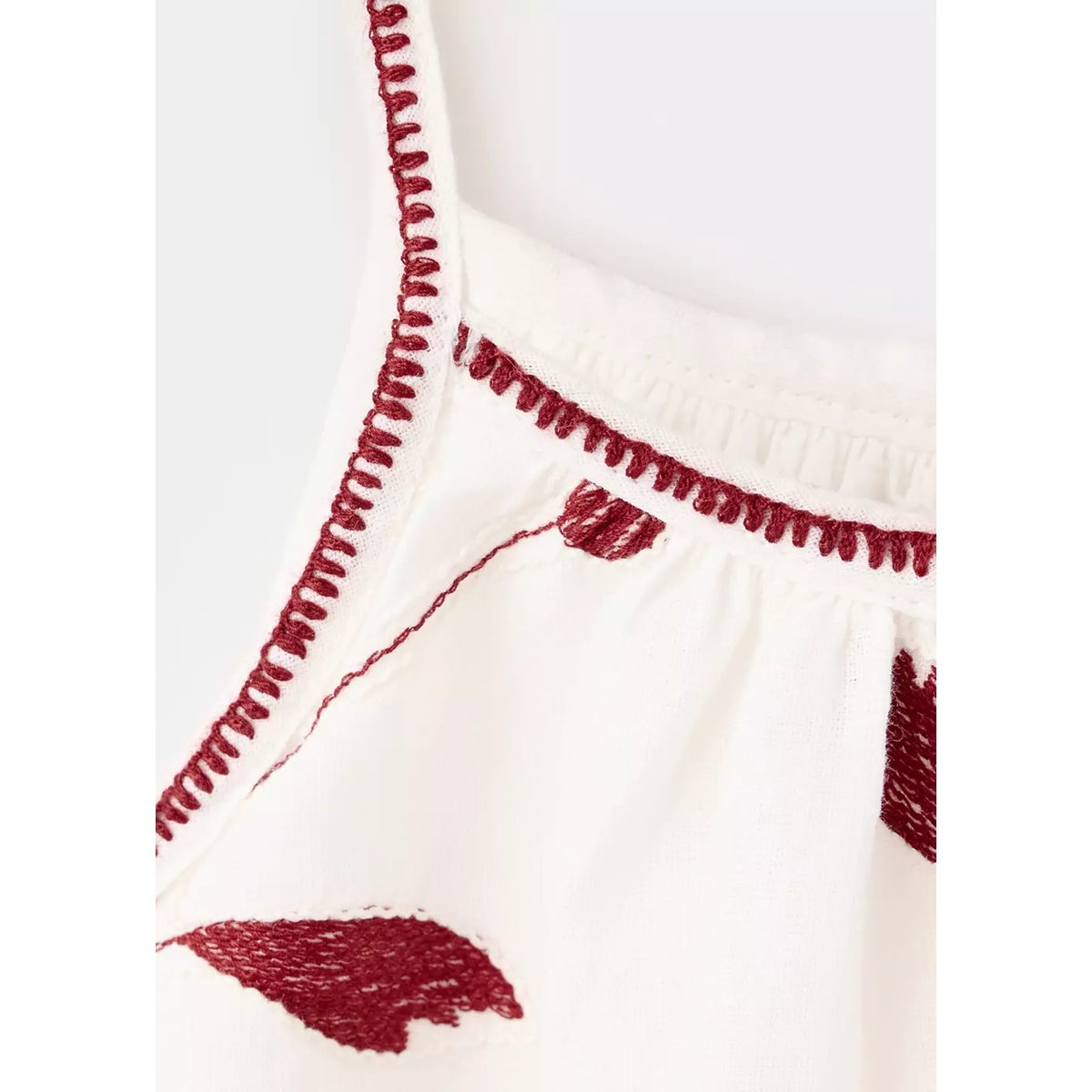 Robe à broderie florale écru, MANGO BABY