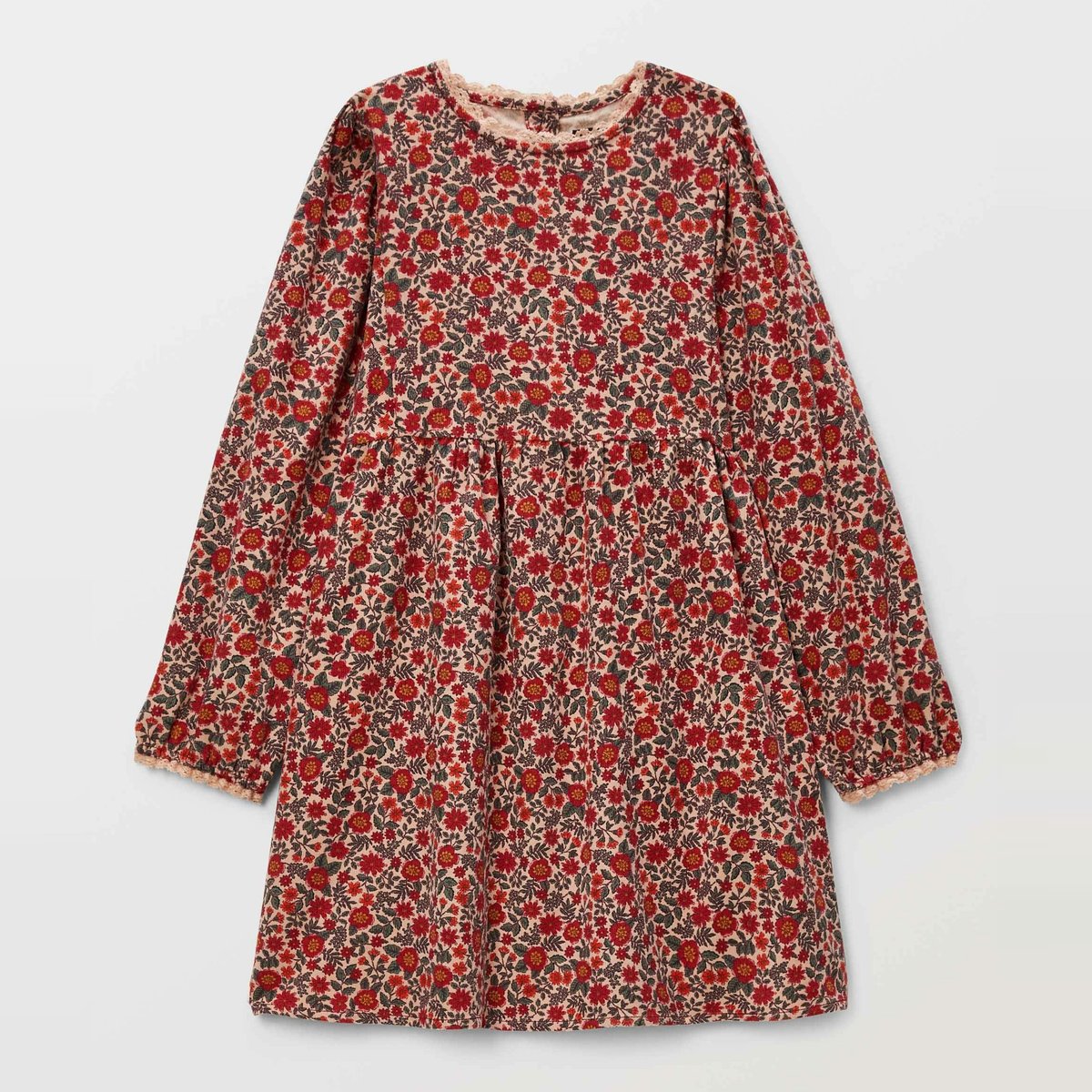 Robe imprimée courte en velours sparadrap, MONOPRIX