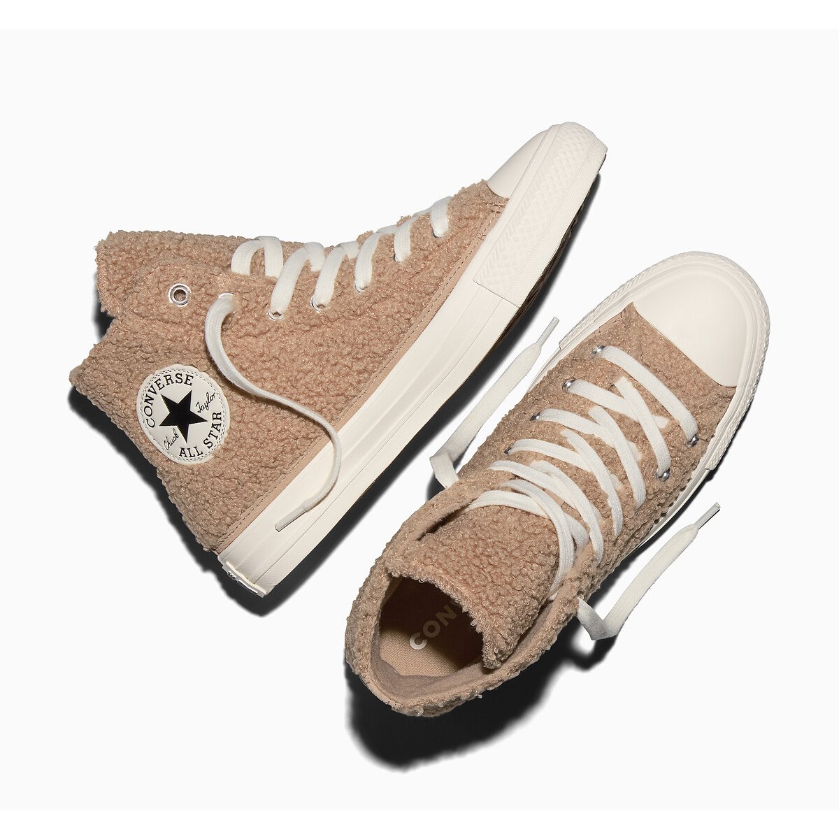 Baskets CHUCK TAYLOR ALL STAR LIFT HI WINTER WARM beige, CONVERSE