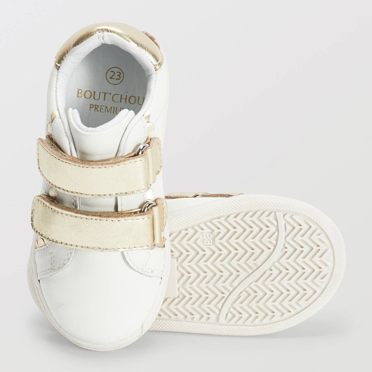 Basket en cuir blanc, BOUT'CHOU