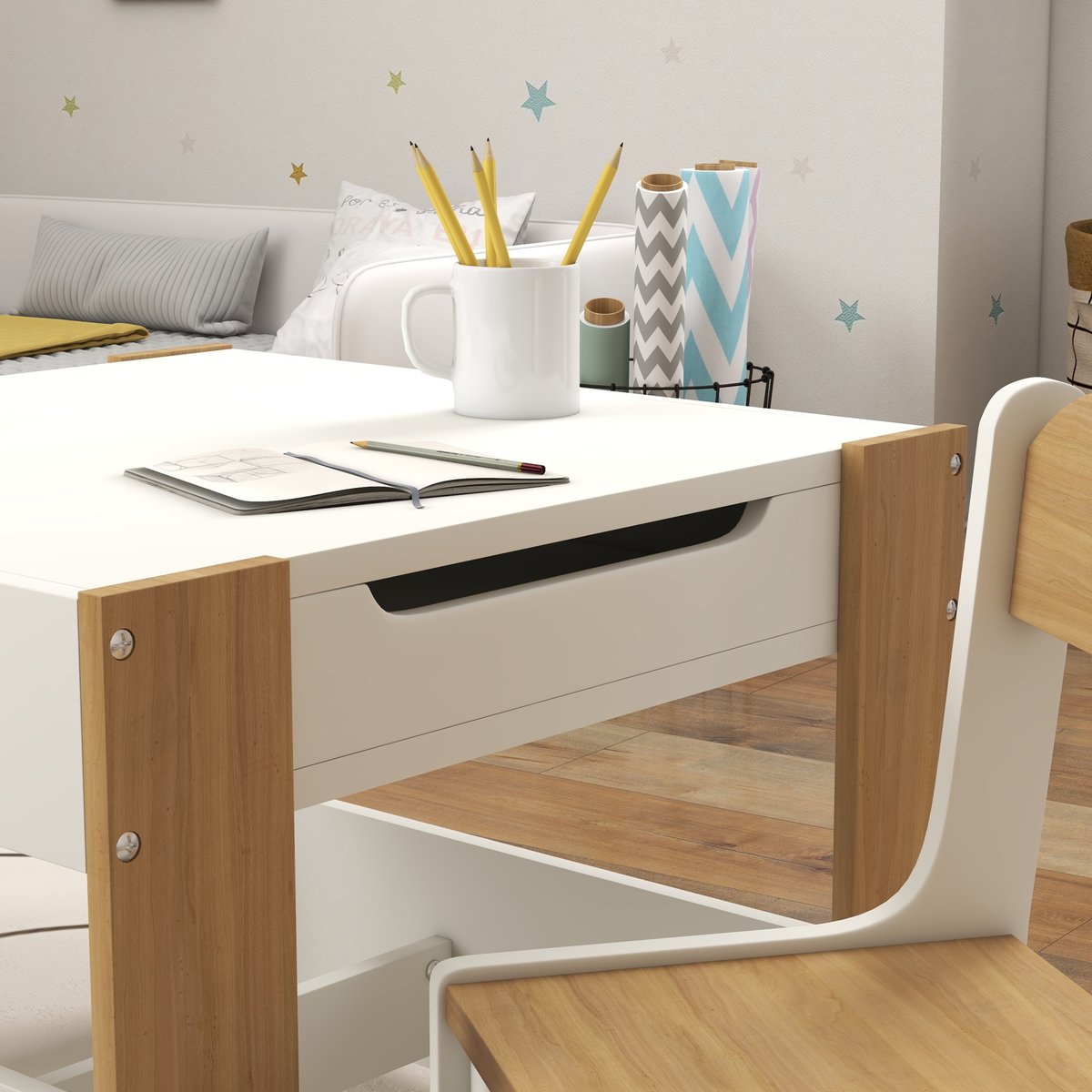 Ensemble table et chaises pour enfants MDF beige, HOMCOM
