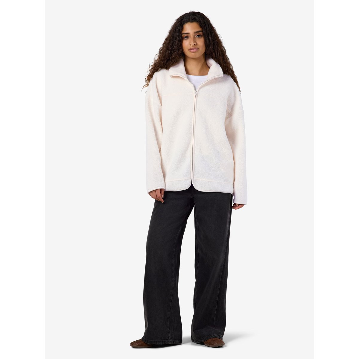 Veste Polaire blanc - eggnog1, NOISY MAY