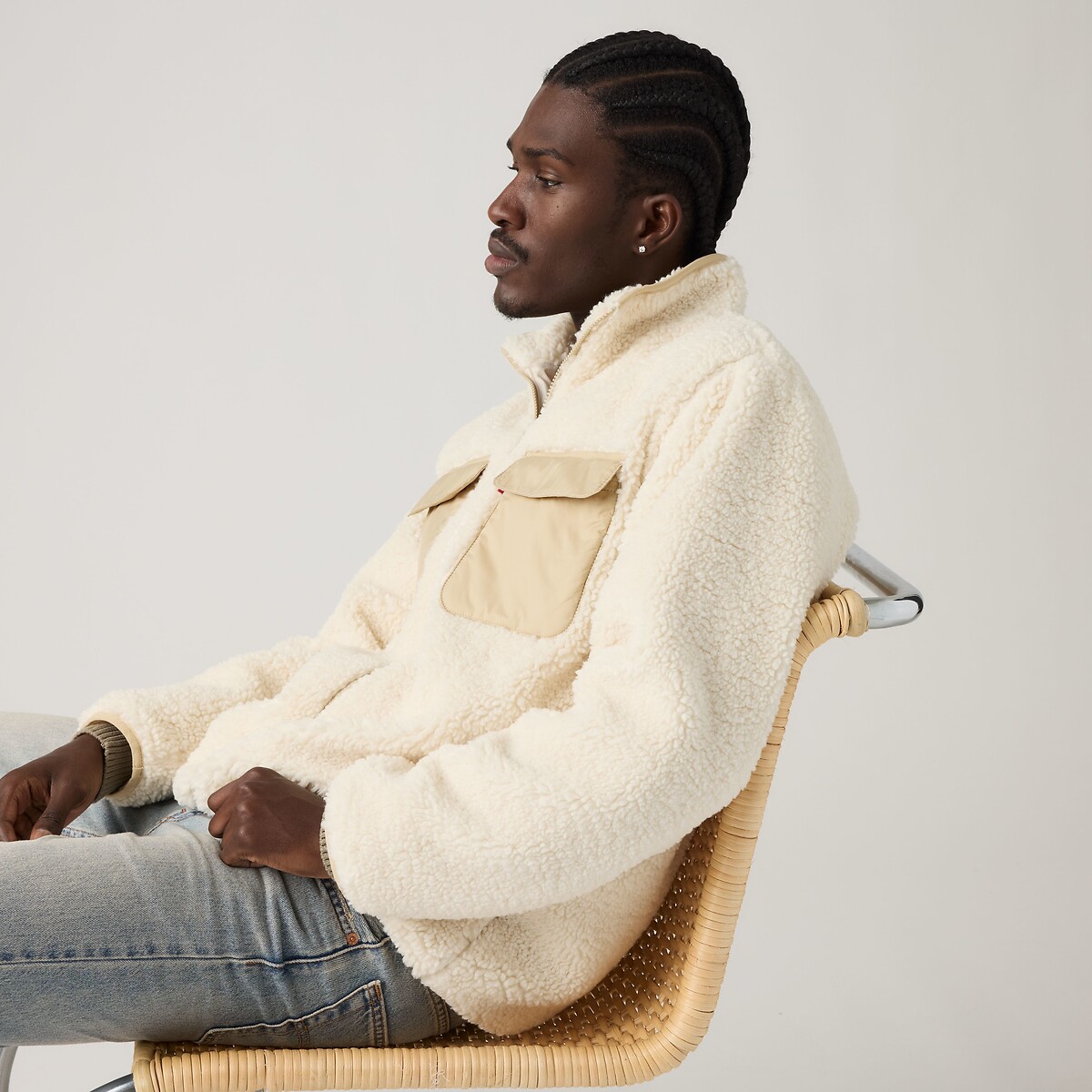 Veste col montant, en sherpa, CAMPO avoine, LEVI'S
