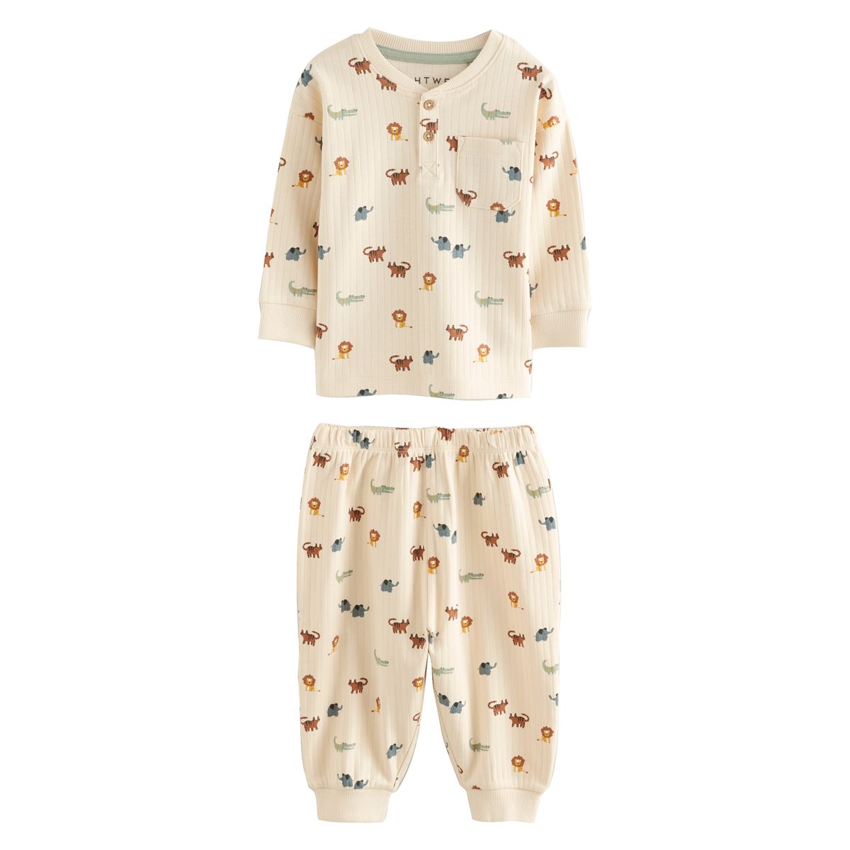 Pyjama oversize, lot de 3 bleu/écru, NEXT