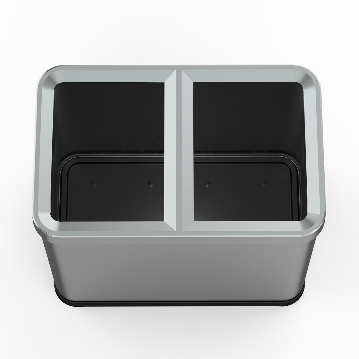 Poubelle tri sélectif open top TALLIN argent, KITCHEN MOVE
