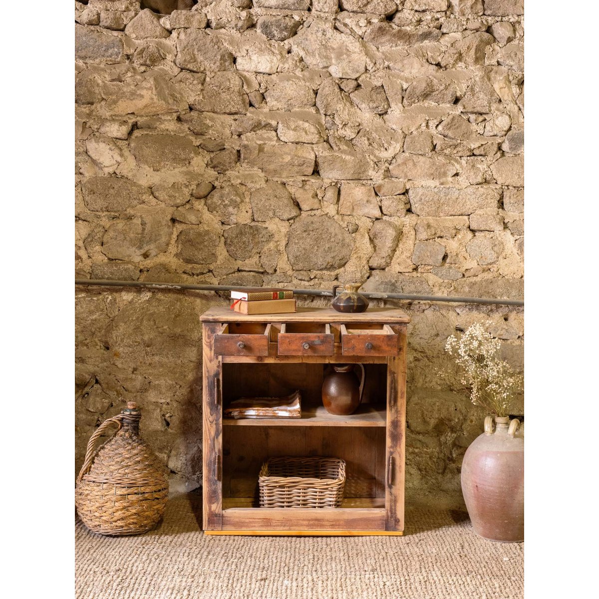 Petit buffet en bois Gilbert N°1861 - Bon état bois foncé, DEBONGOUT