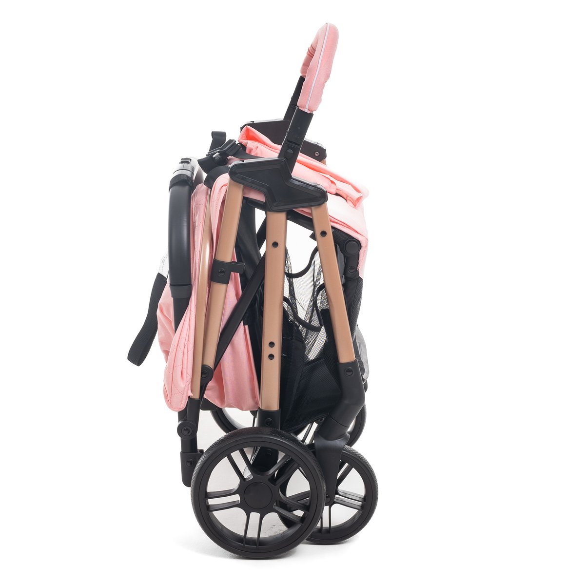 Poussette Bébé Canne Ultra Compacte – Légère – Pliage à Une Main – Noix - rose couleur unique, BEBELISSIMO J'AIME
