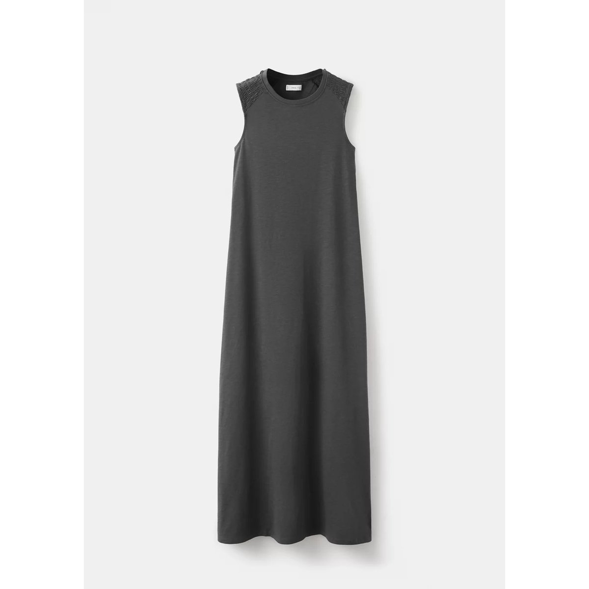 Robe longue détail ouvertures gris anthracite, MANGO TEEN