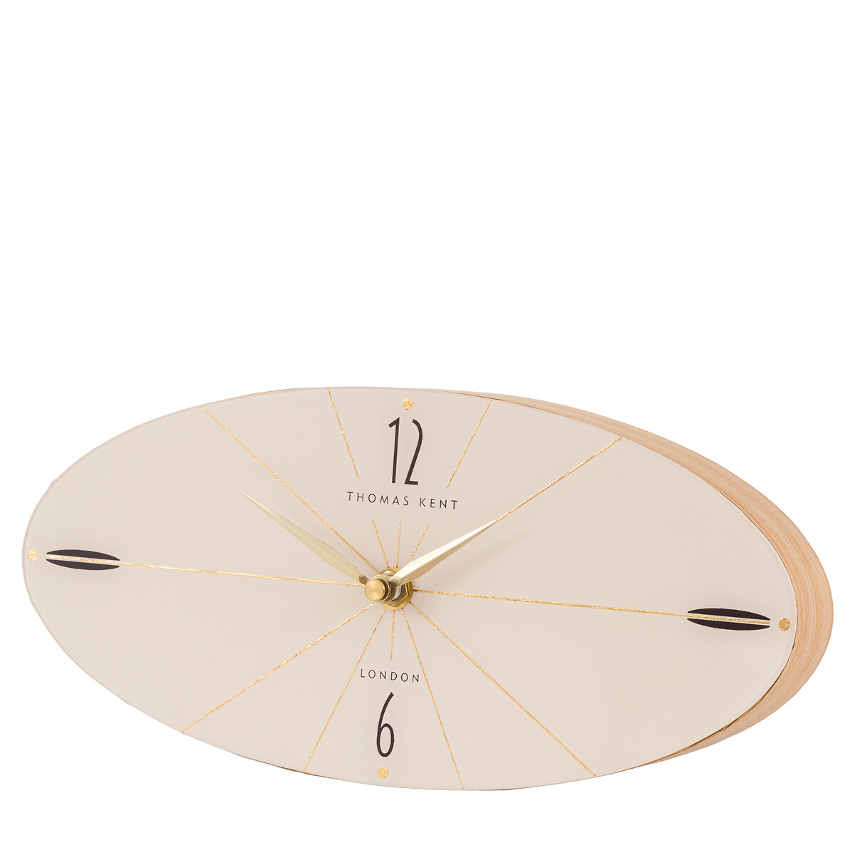 Greenwich Ellipse 11" Mantel Clock oak, THOMAS KENT