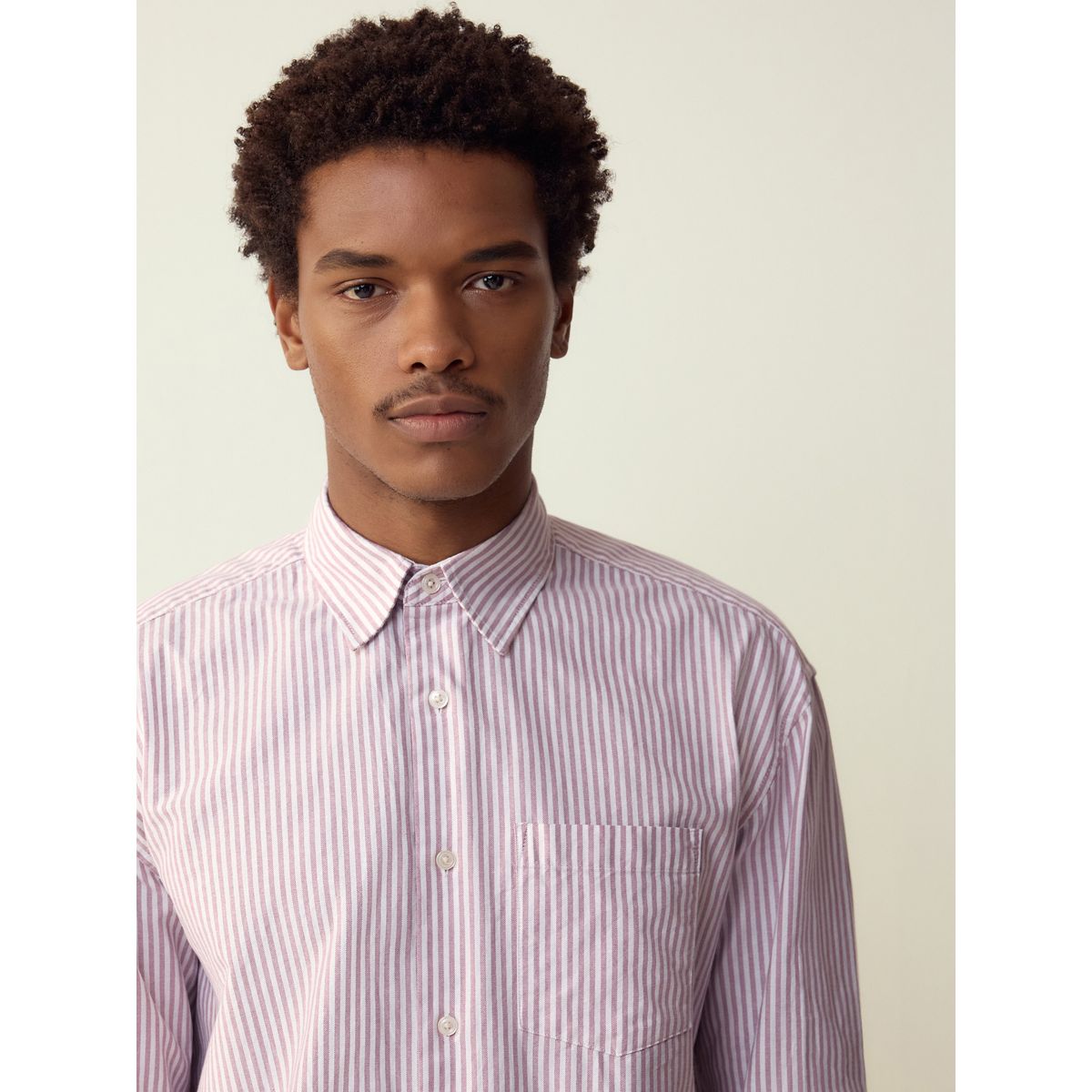 Chemise oxford manches longues à rayure rose, NEXT