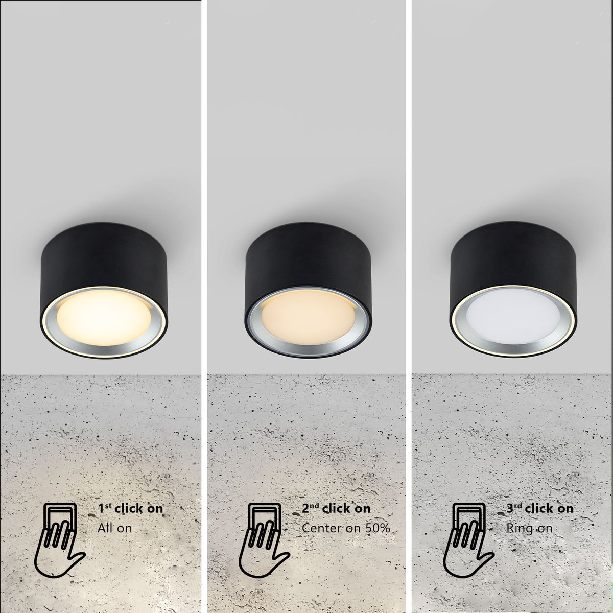 Spot LED pour plafond - gradation Moodmaker™ cylindrique en métal, FALLON blanc, NORDLUX