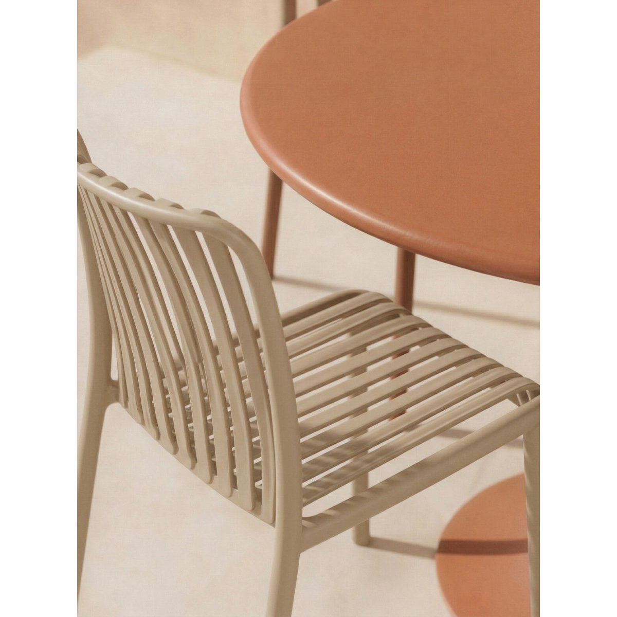 Chaise de jardin Polipropylène  Beige-AROLA beige, KENAY