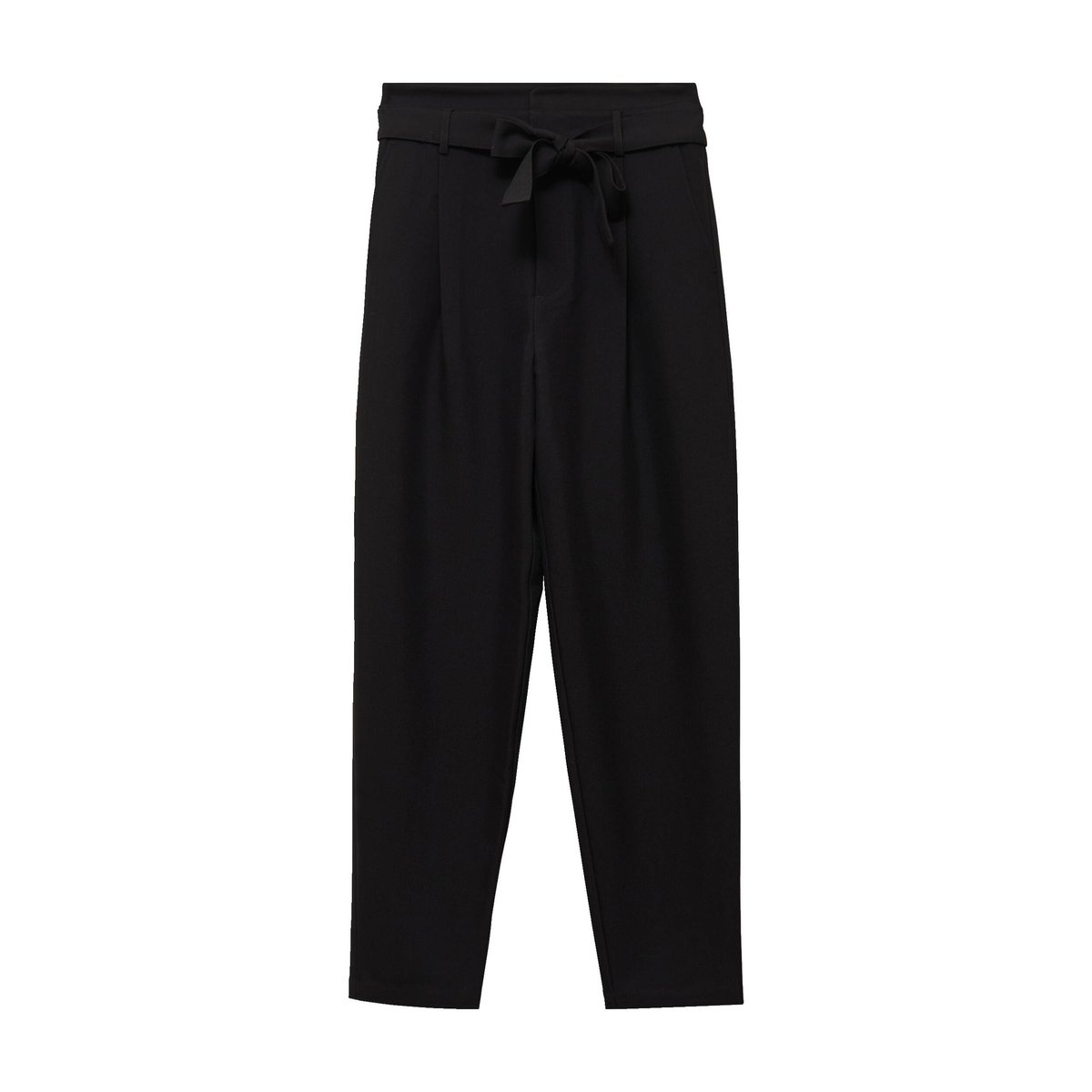 Pantalon carotte taille haute noir, BONOBO