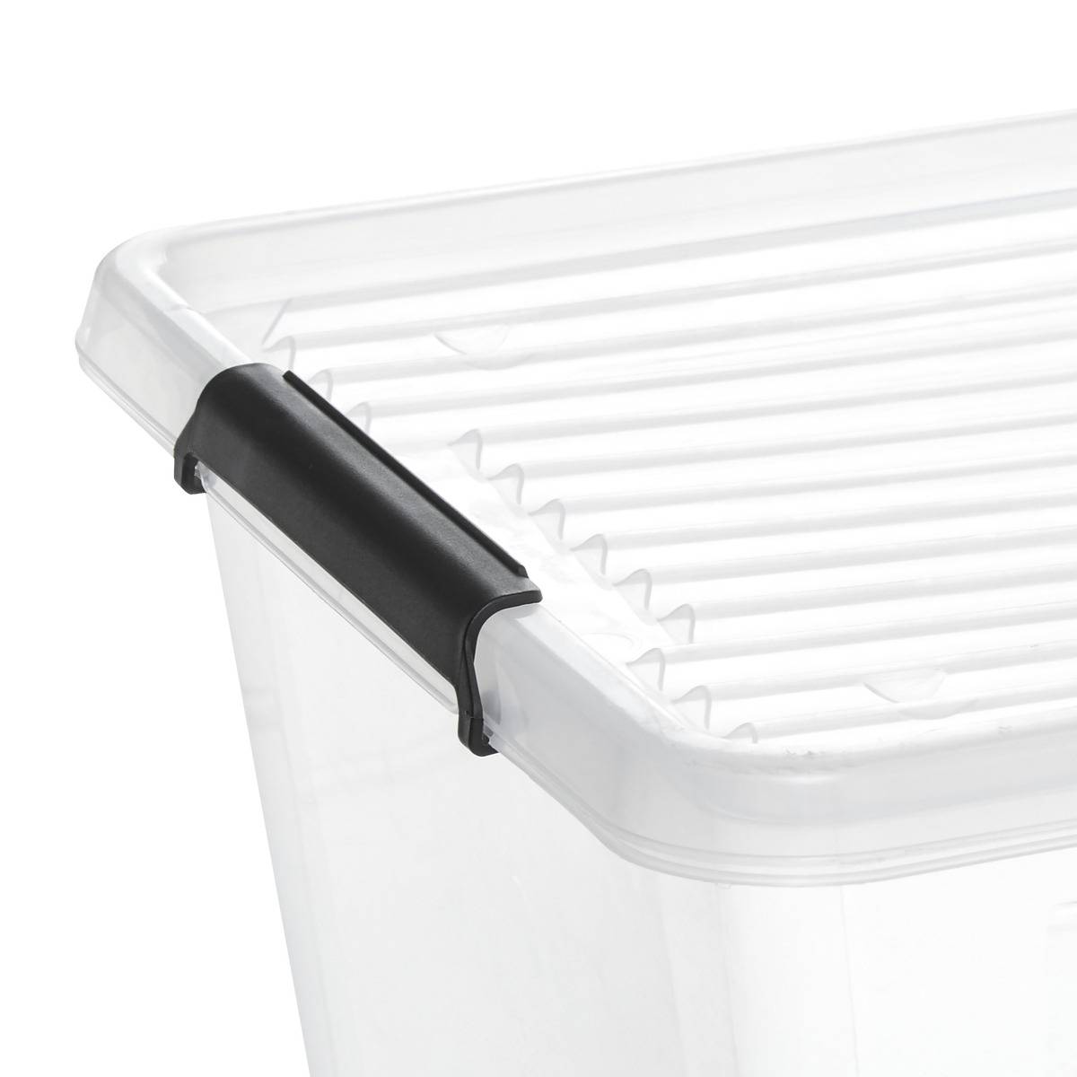 Boîte de rangement rectangulaire CLIP'N BOX transparent, 5FIVE SIMPLY SMART