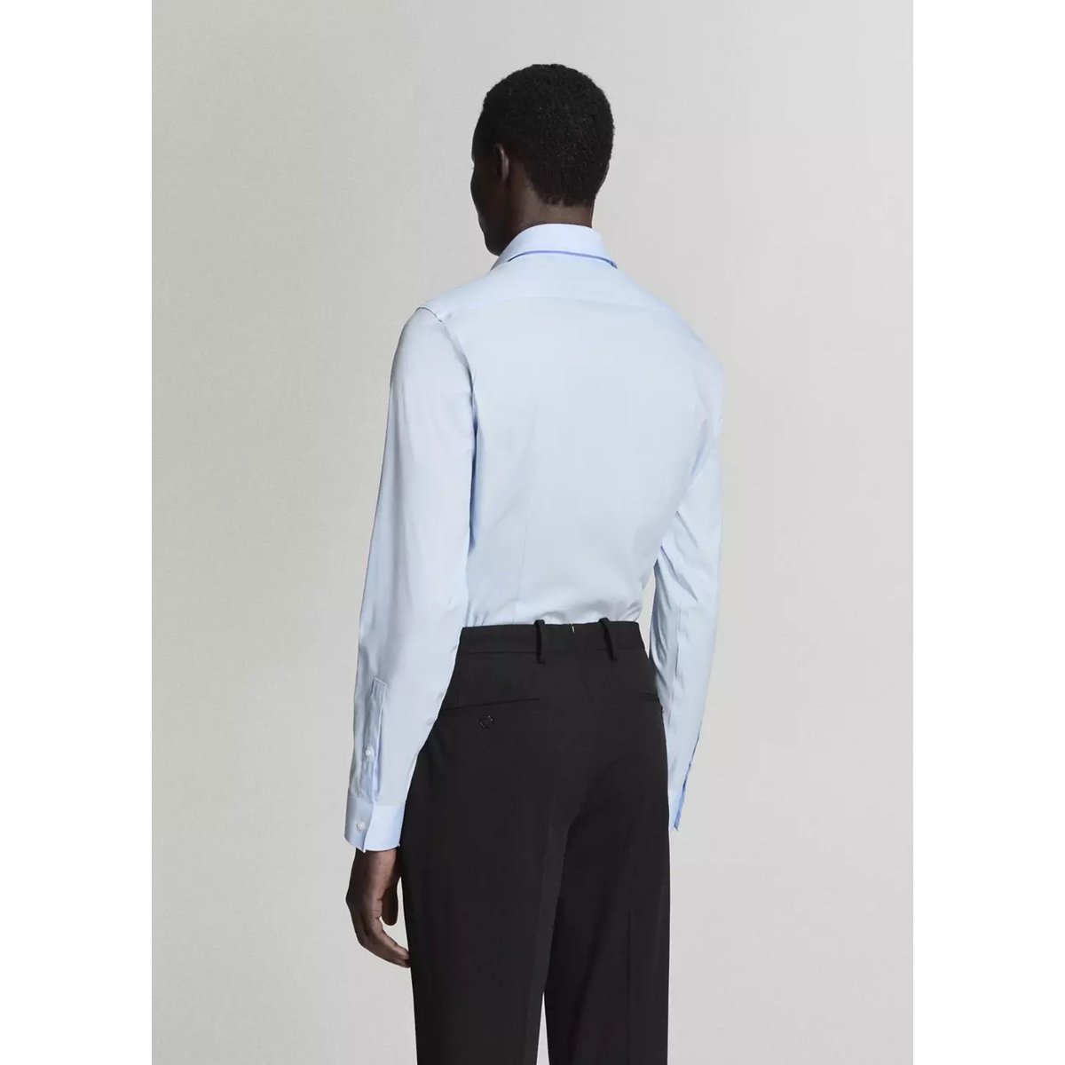 Chemise costume super slim fit coton stretch bleu ciel, MANGO MAN