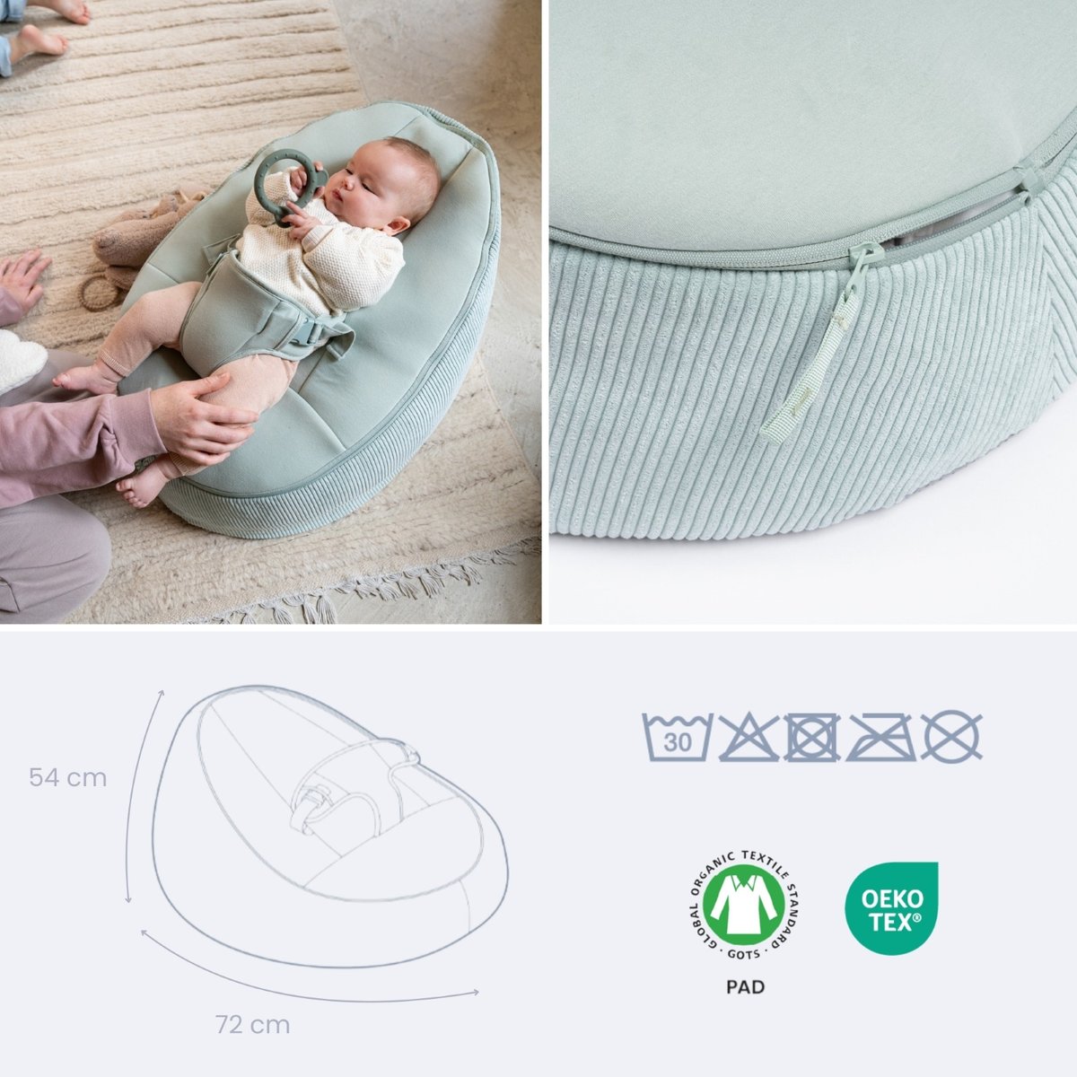 Doomoo Seat'N Grow Green vert clair, BABYMOOV