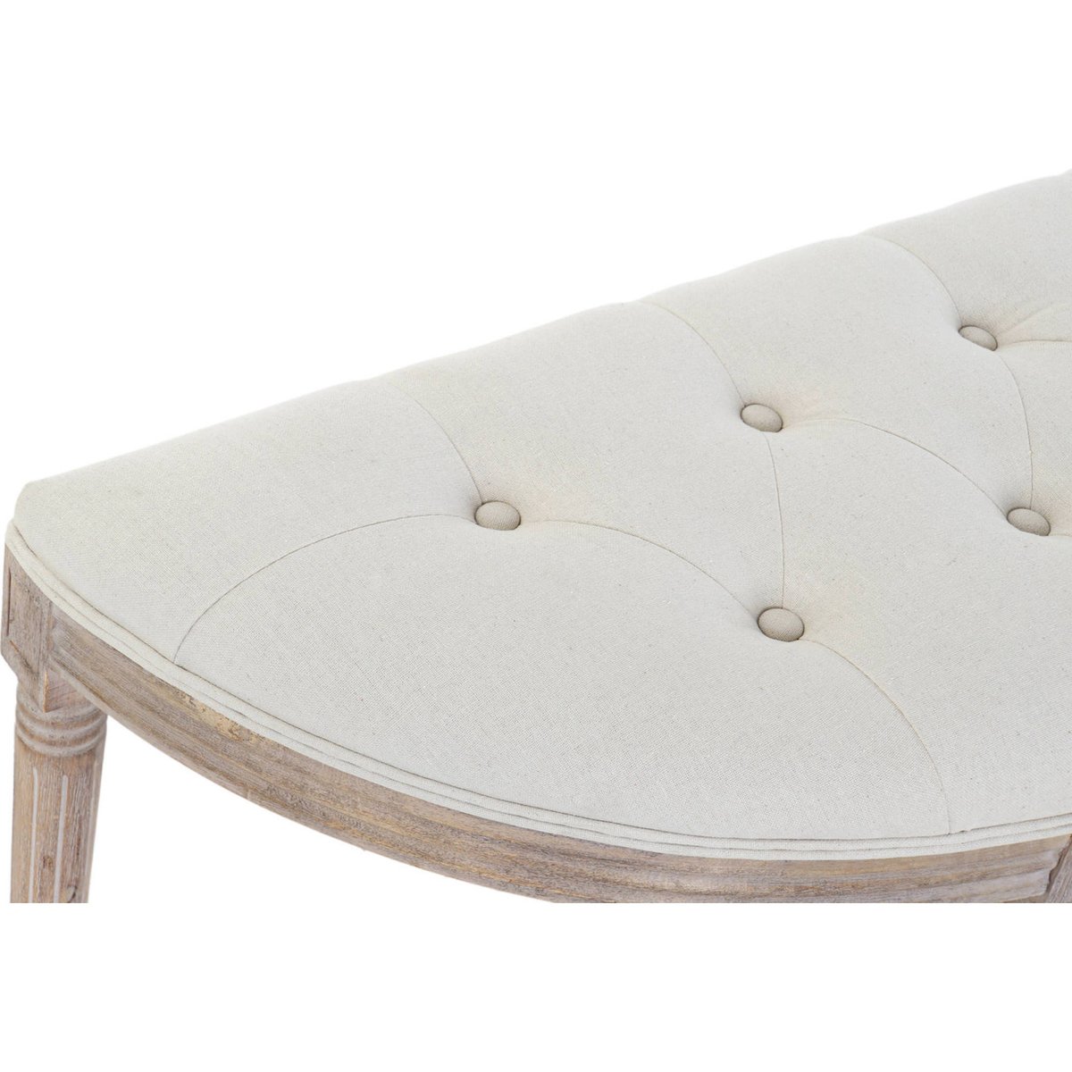 Banc d'entrée en hévéa, TRADICIONAL beige naturel velouté, RECOLLECTION