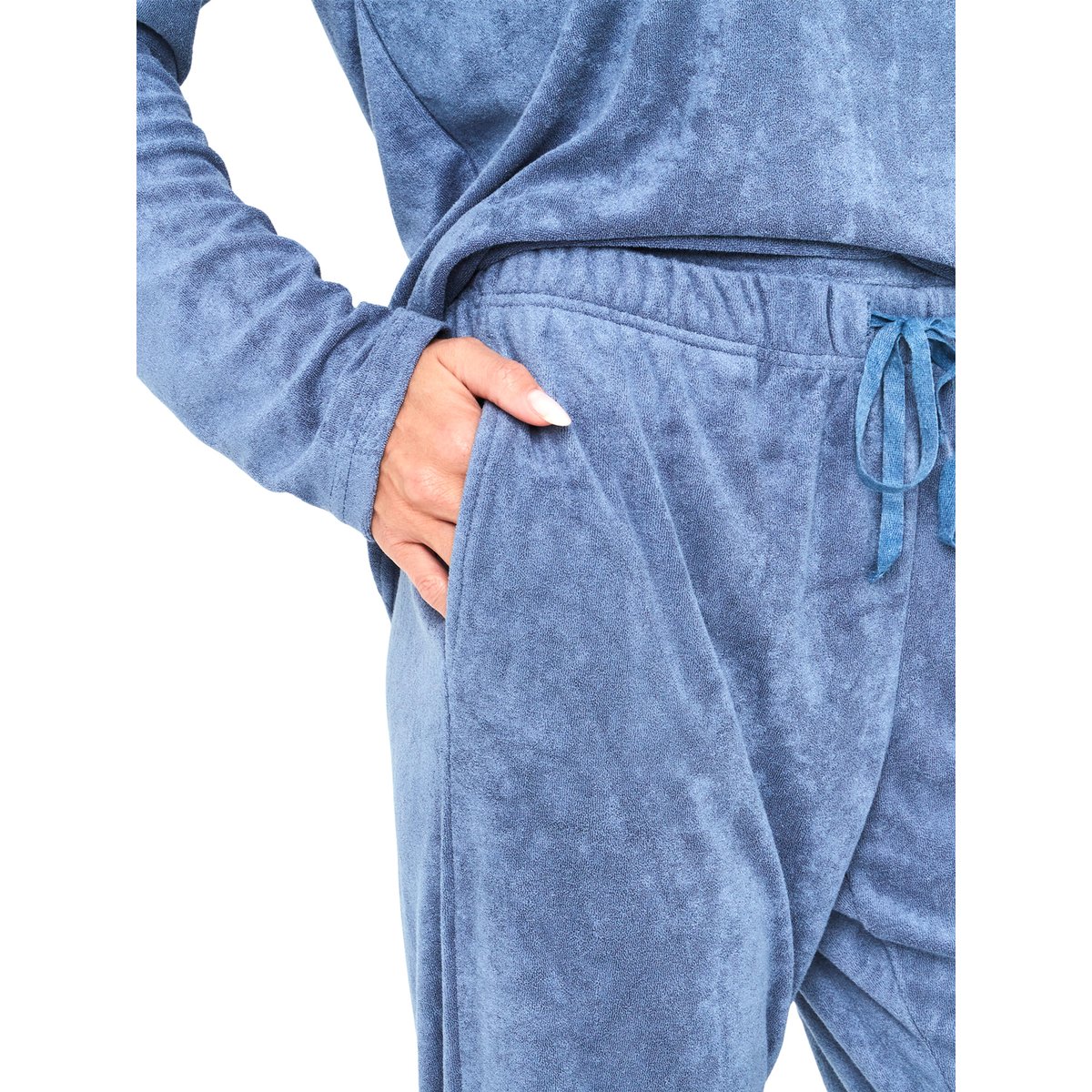 Pyjama pantalon top manches longues Mellow bleu, SELMARK