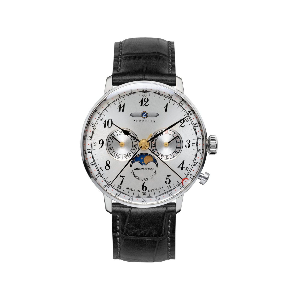 Montre Analogique HINDENBURG argenté argenté noir, ZEPPELIN
