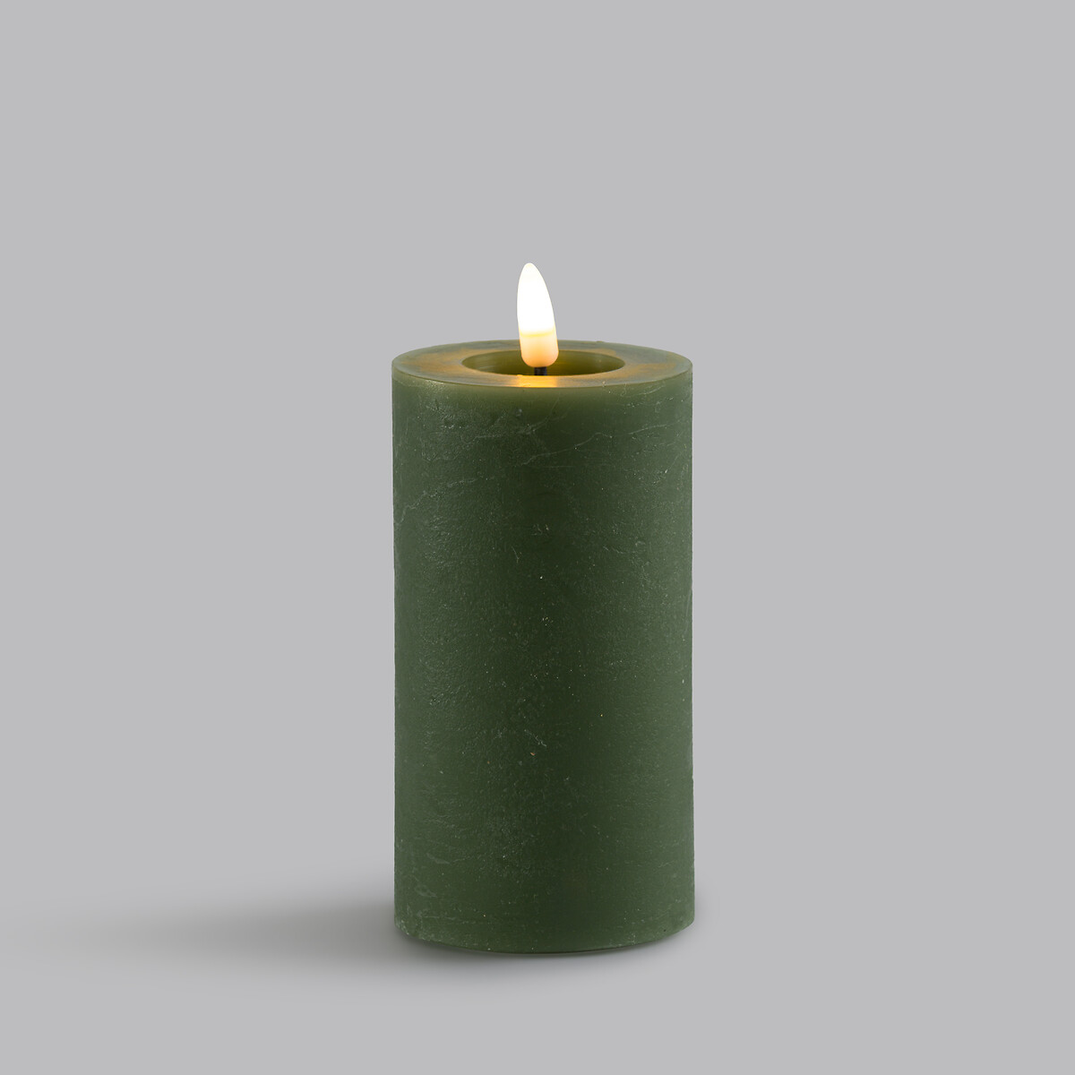 Bougie Led striée, H15 cm, Caspar vert, LA REDOUTE INTERIEURS