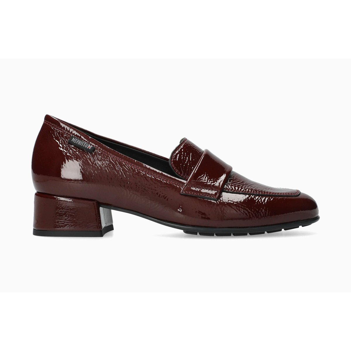 Mocassins en cuir JOSEPHINE rouge foncé 514, MEPHISTO