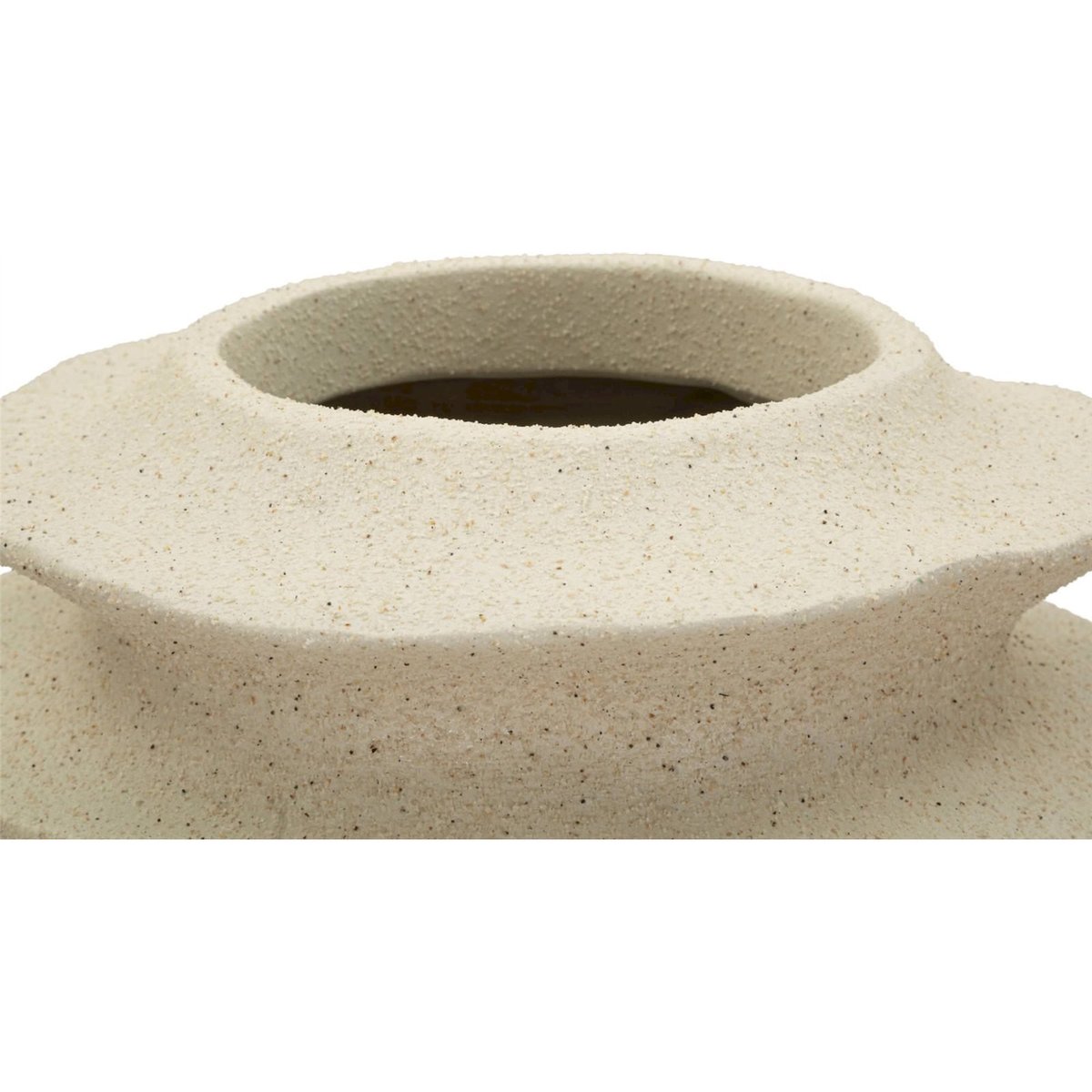 Vase sculptural à relief ondulé esprit japandi sable, RECOLLECTION