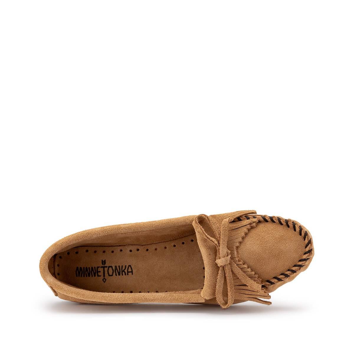 Derbies En Cuir Semelle Picot Classic Heritage taupe, MINNETONKA