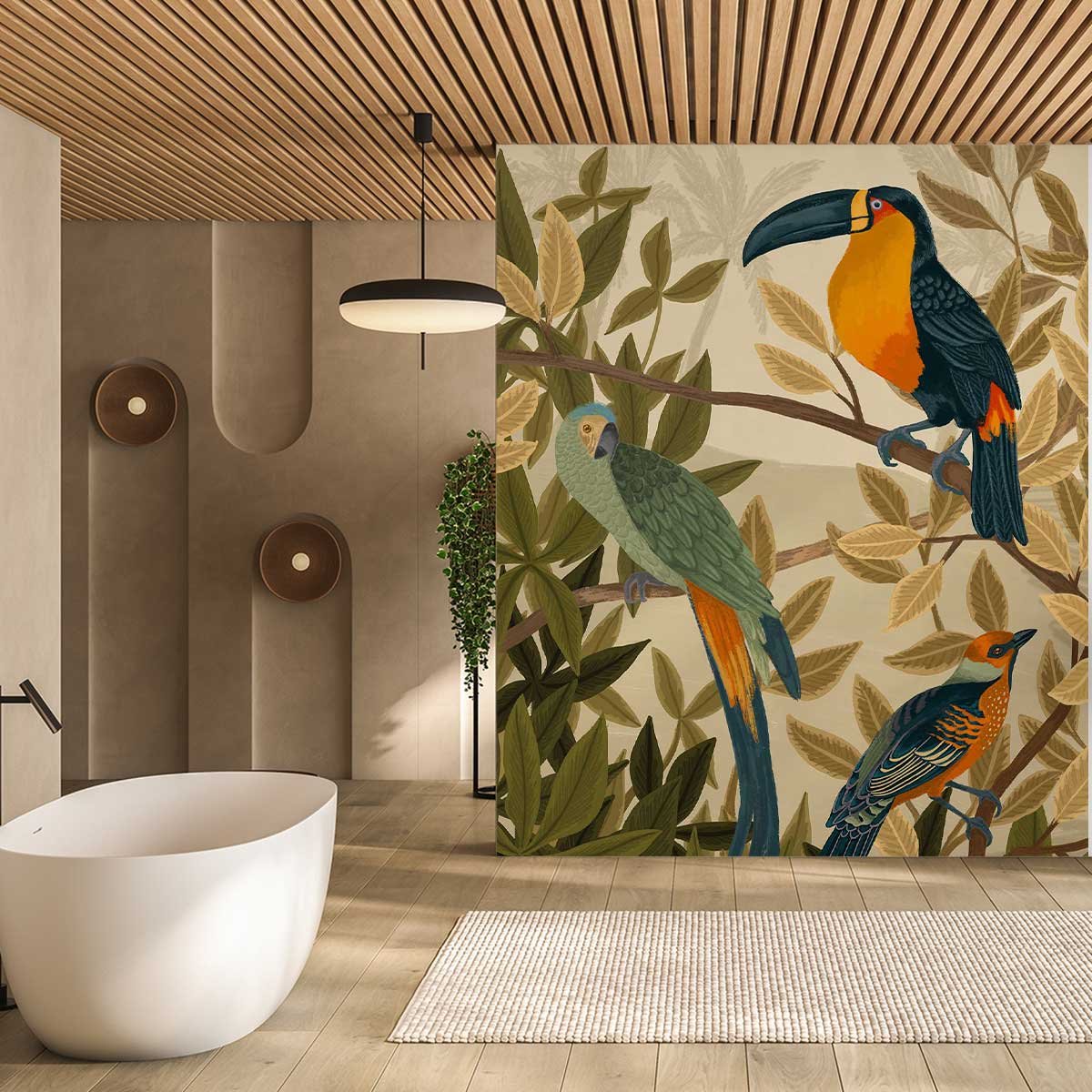 Papier peint chants tropicaux intissé, HEXOA