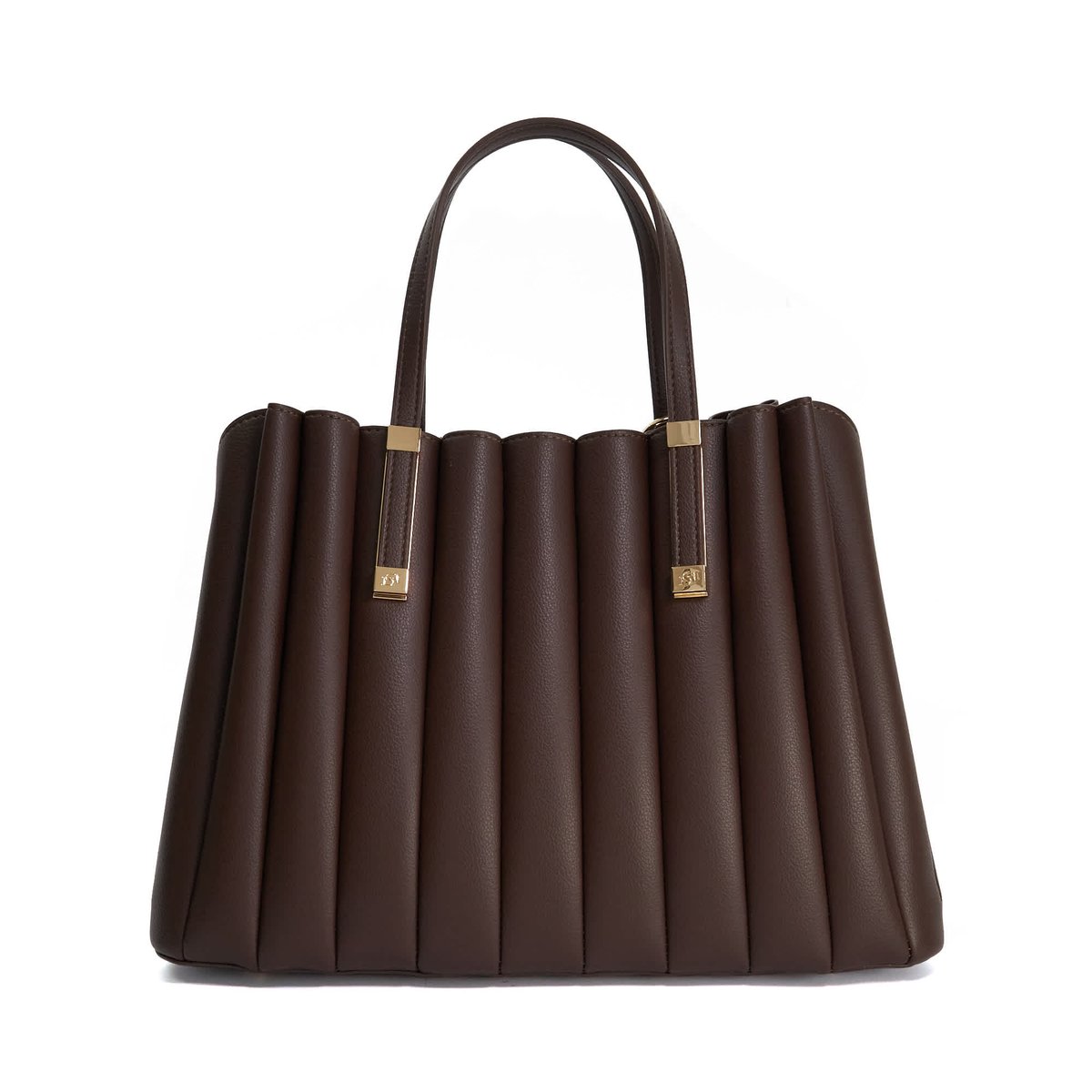 Sac fourre-tout matelassé à armature métallique - DEQUILT brown-synthetic, DUNE LONDON