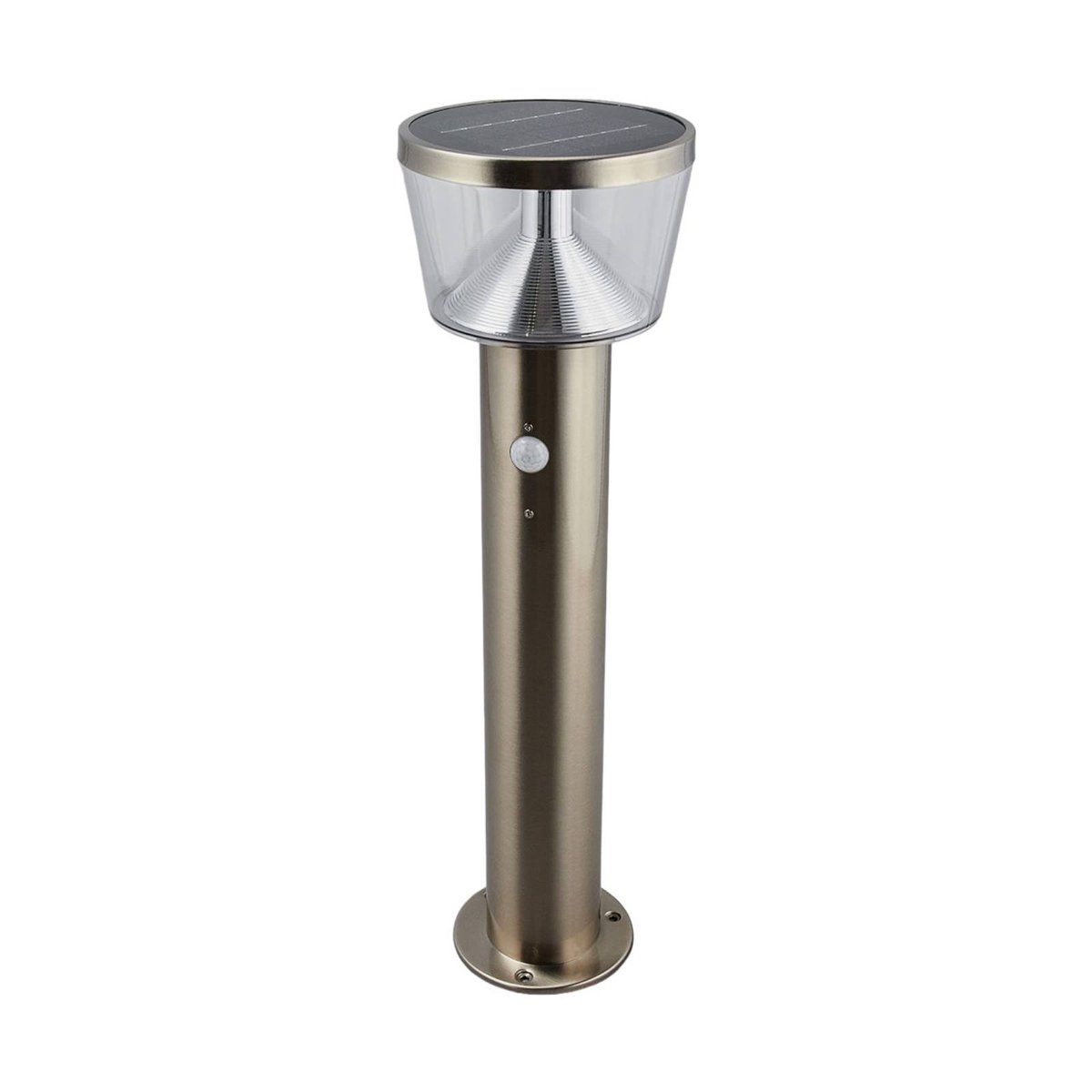 Lampe solaire en inox moderneLED, Antje acier inoxydable, transparent, LINDBY